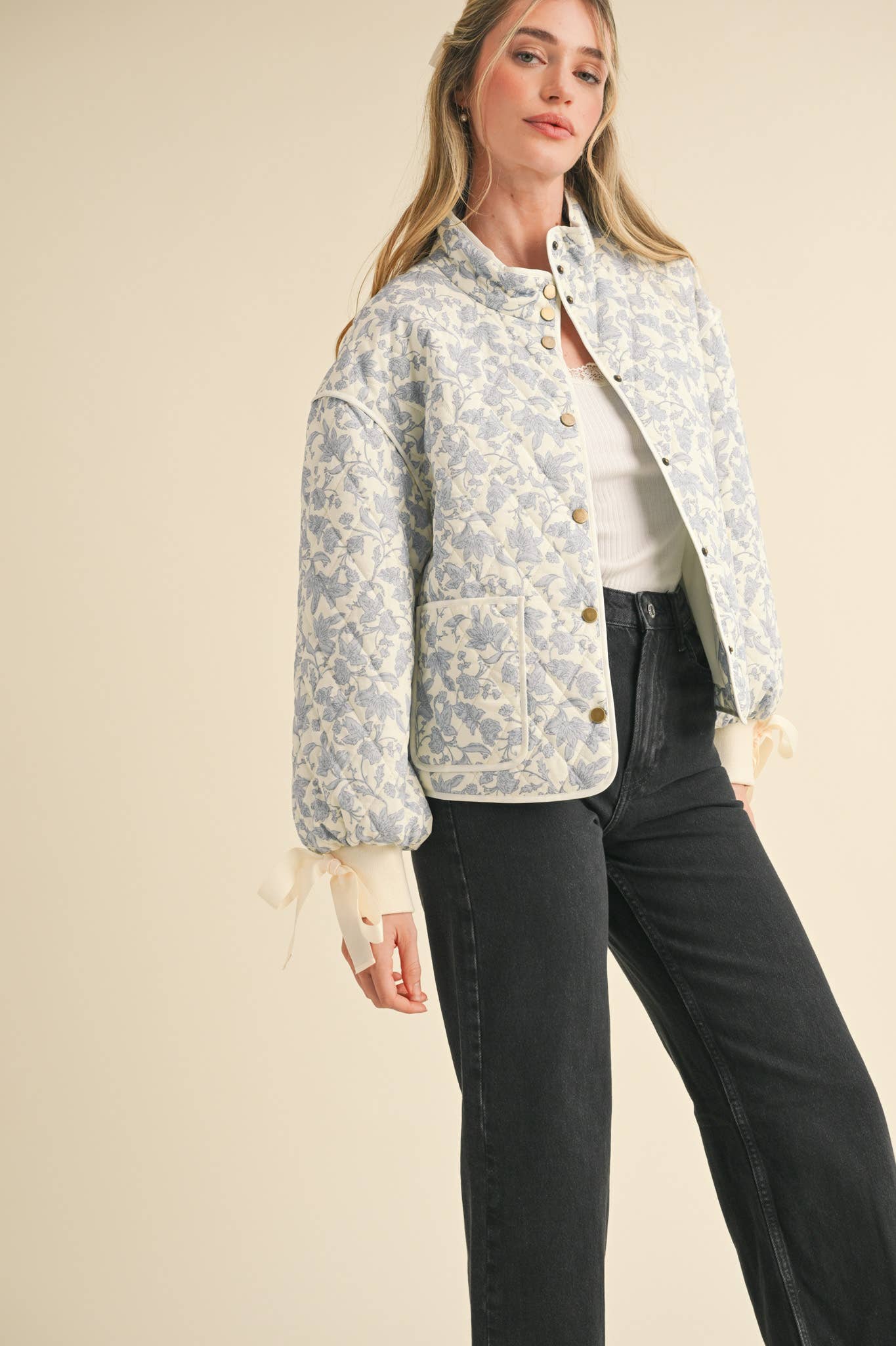 Adorable Floral Quilted Jacket - Image 11