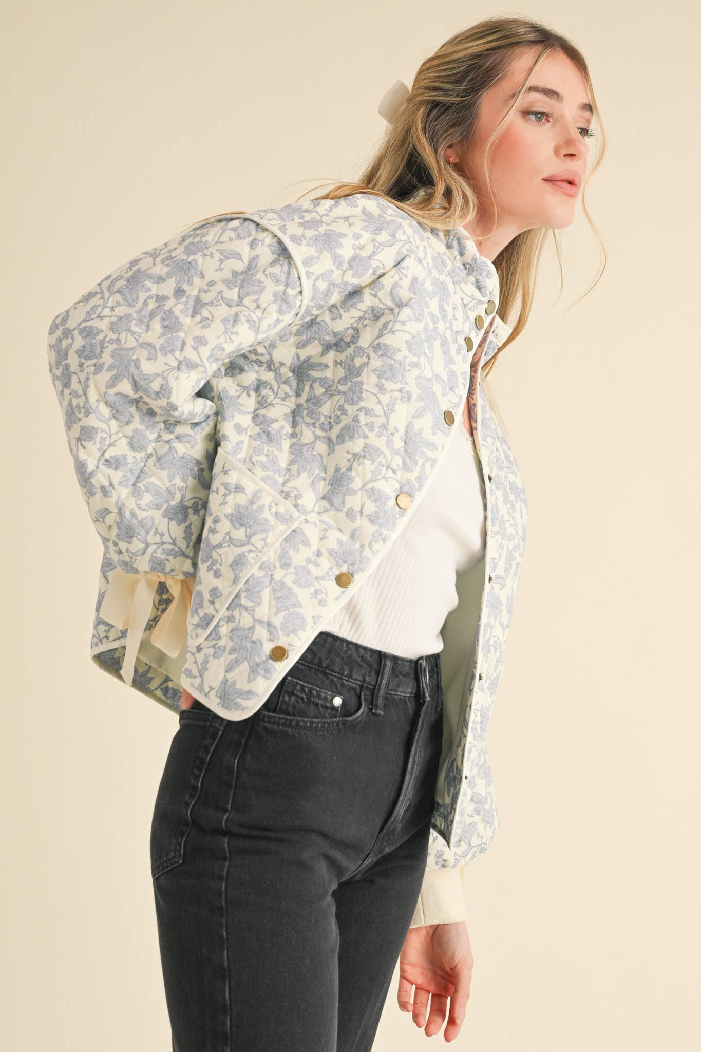 Adorable Floral Quilted Jacket - Image 13