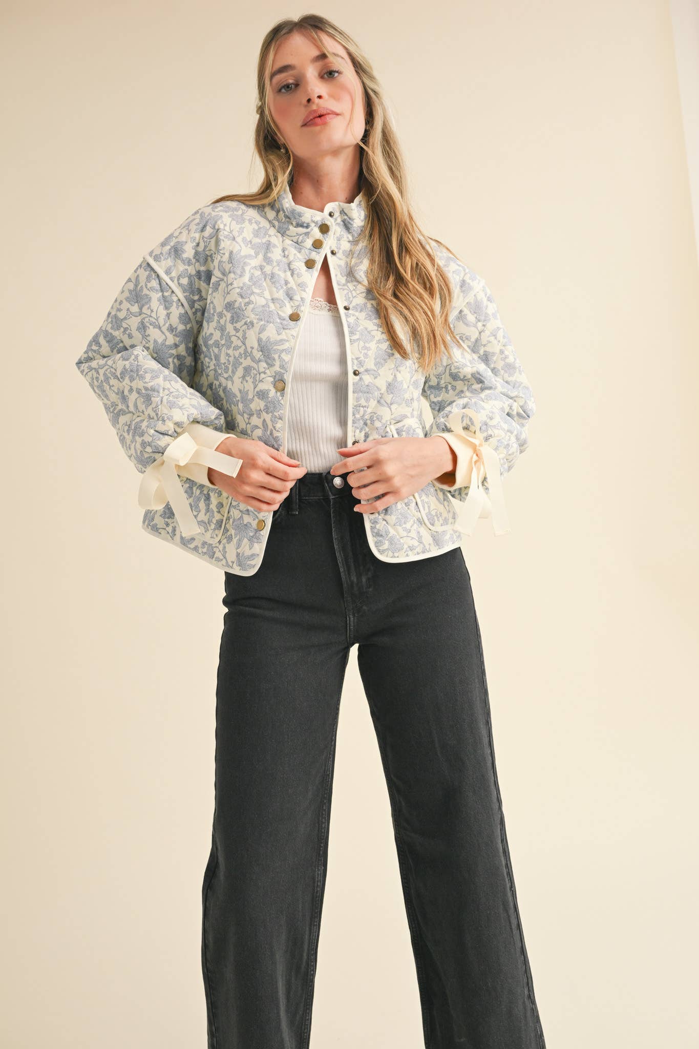 Adorable Floral Quilted Jacket - Image 3