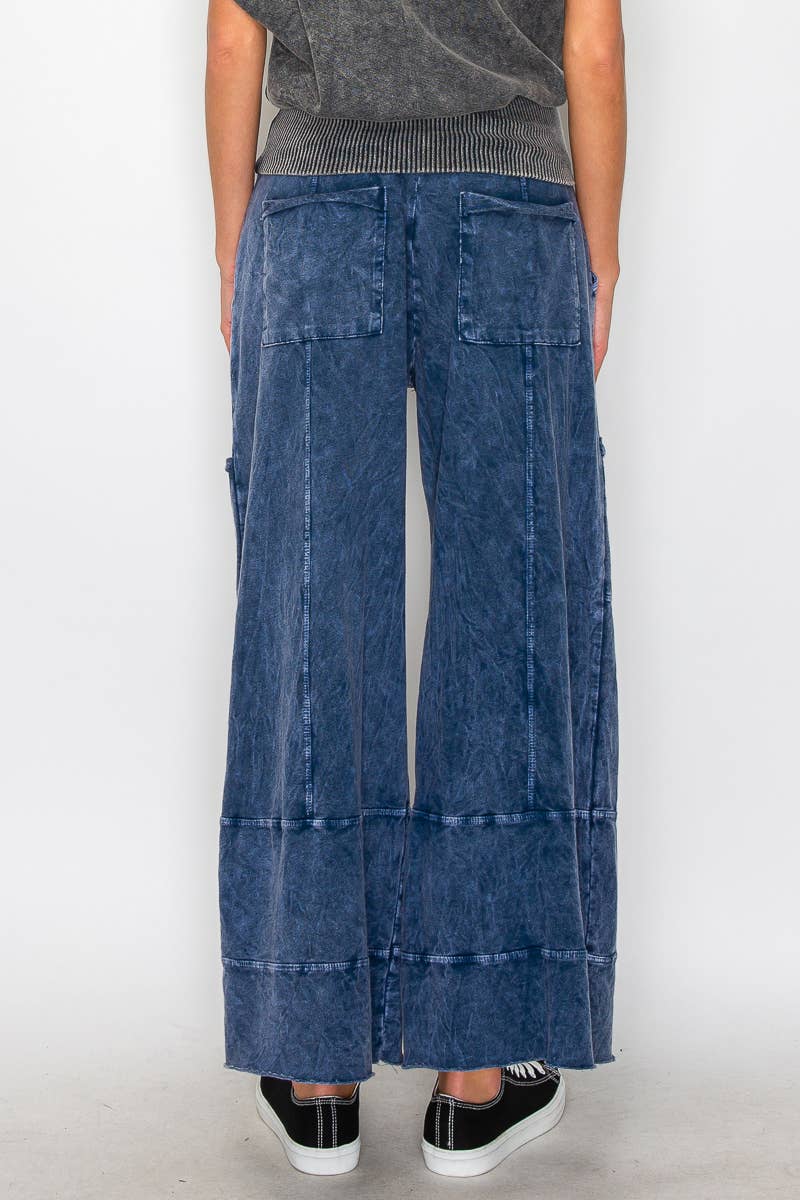 Mineral Washed Wide Leg Pants - Image 2