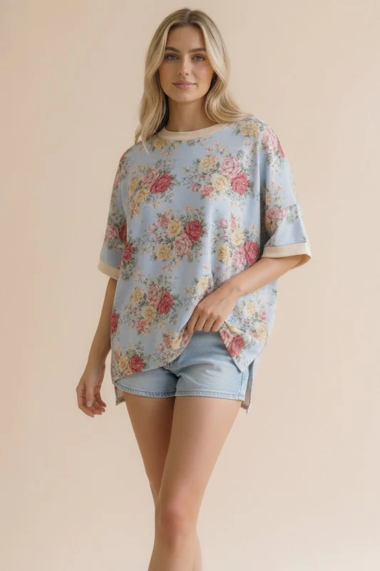 Bethany Plus Floral Knit Top - Image 2
