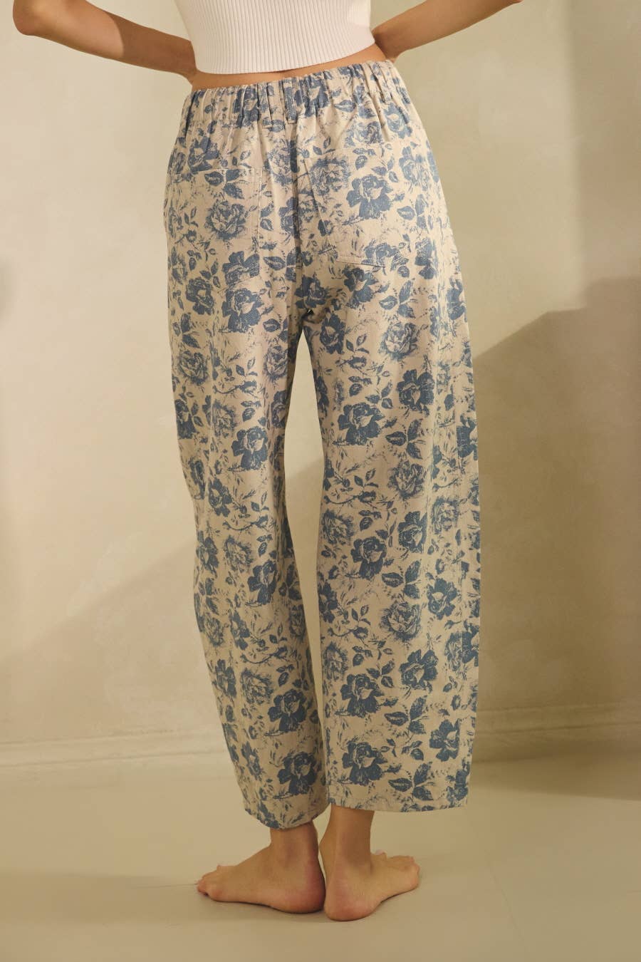 Blue Rose Drawstring Pants - Image 5