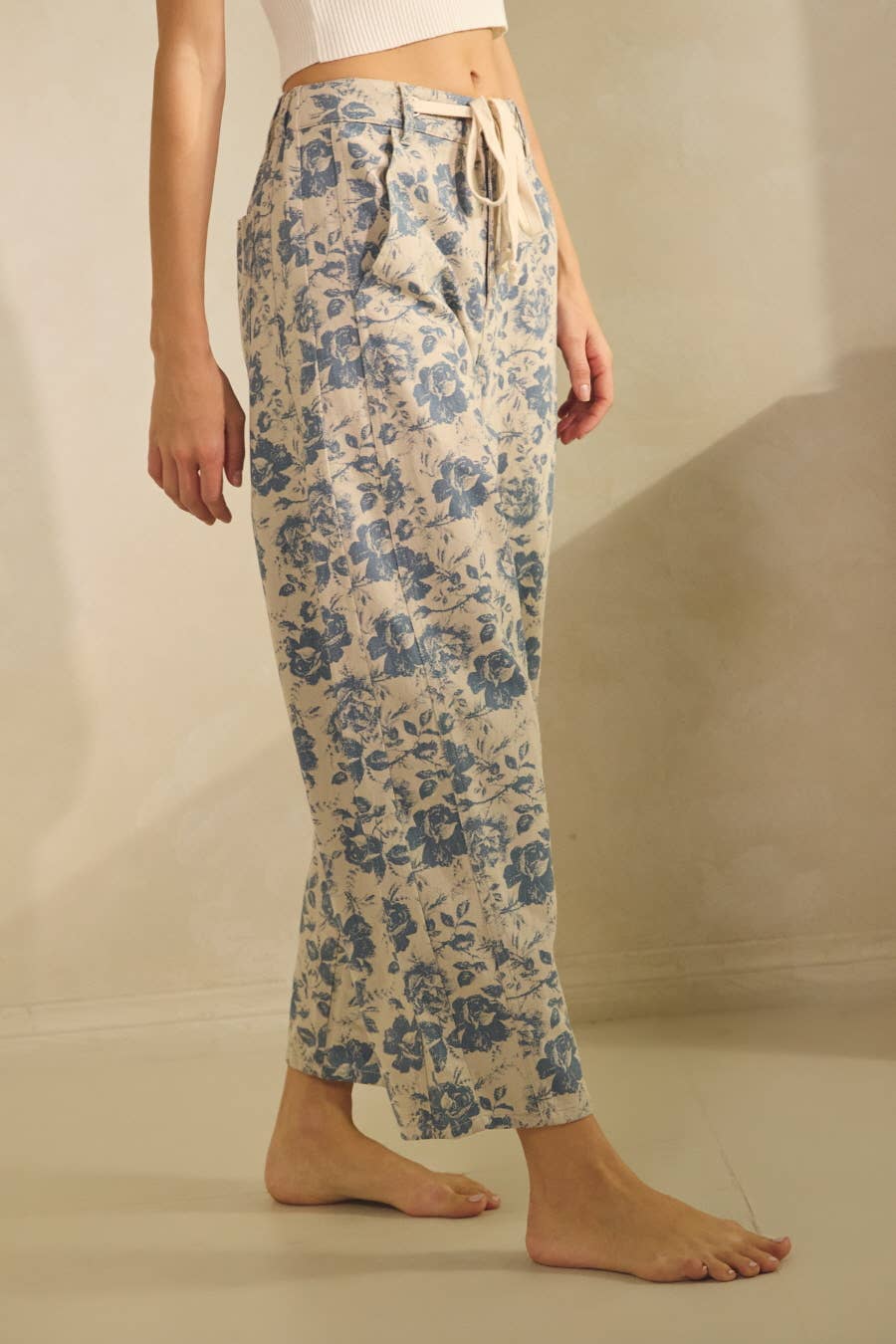 Blue Rose Drawstring Pants - Image 6