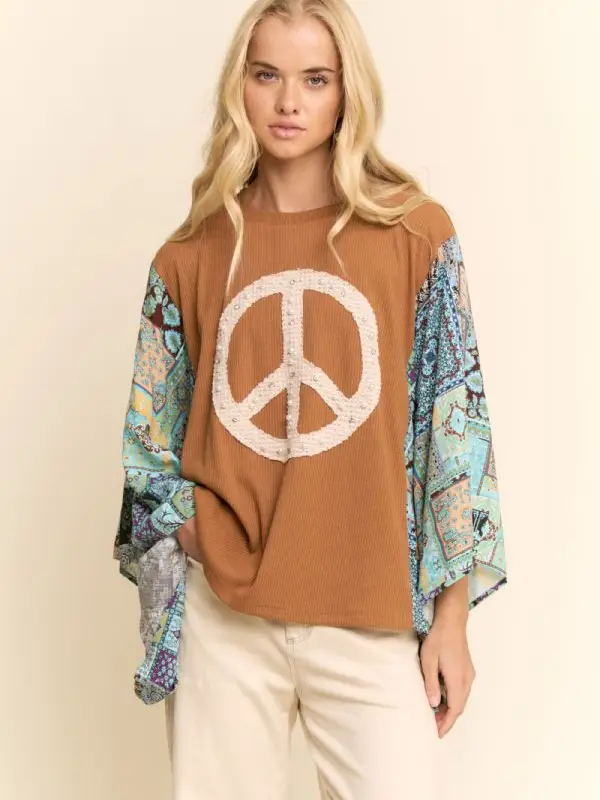Boho Peace Sign Top - Image 4