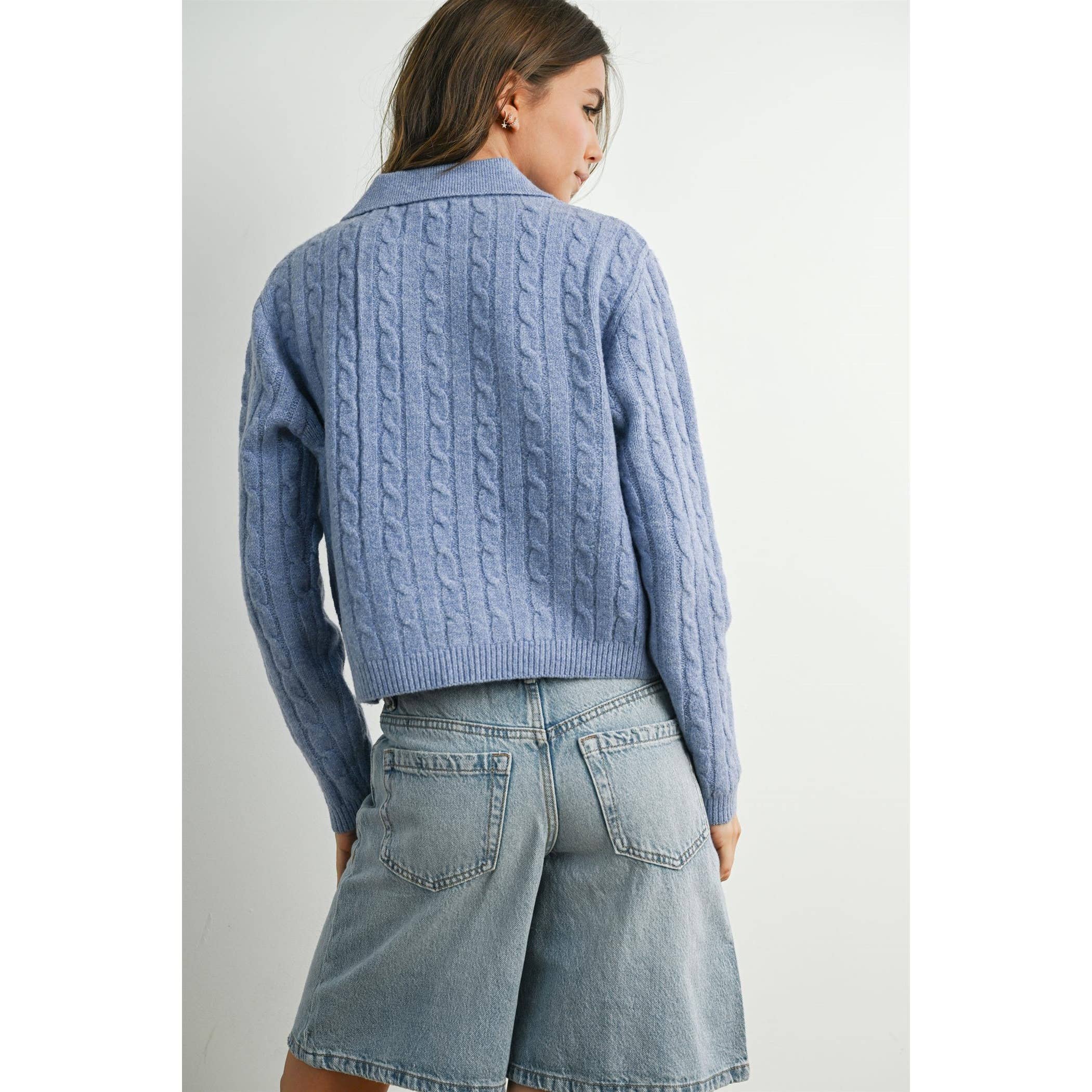 Brook Cable Collared Sweater - Image 7