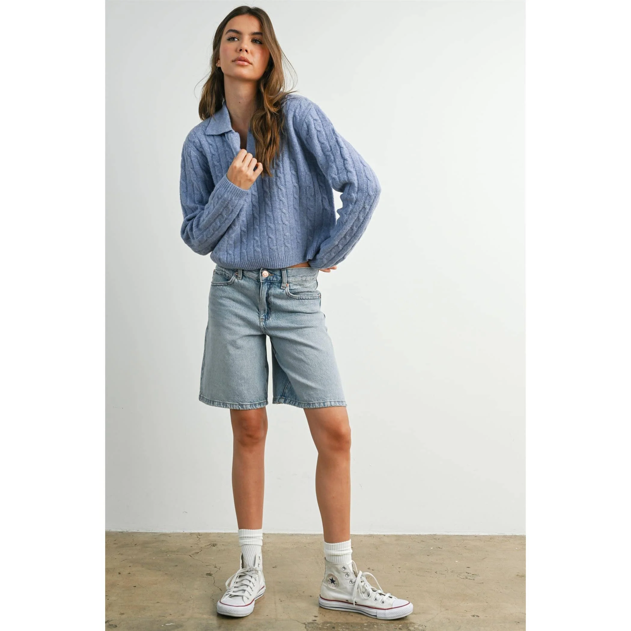 Brook Cable Collared Sweater - Image 8