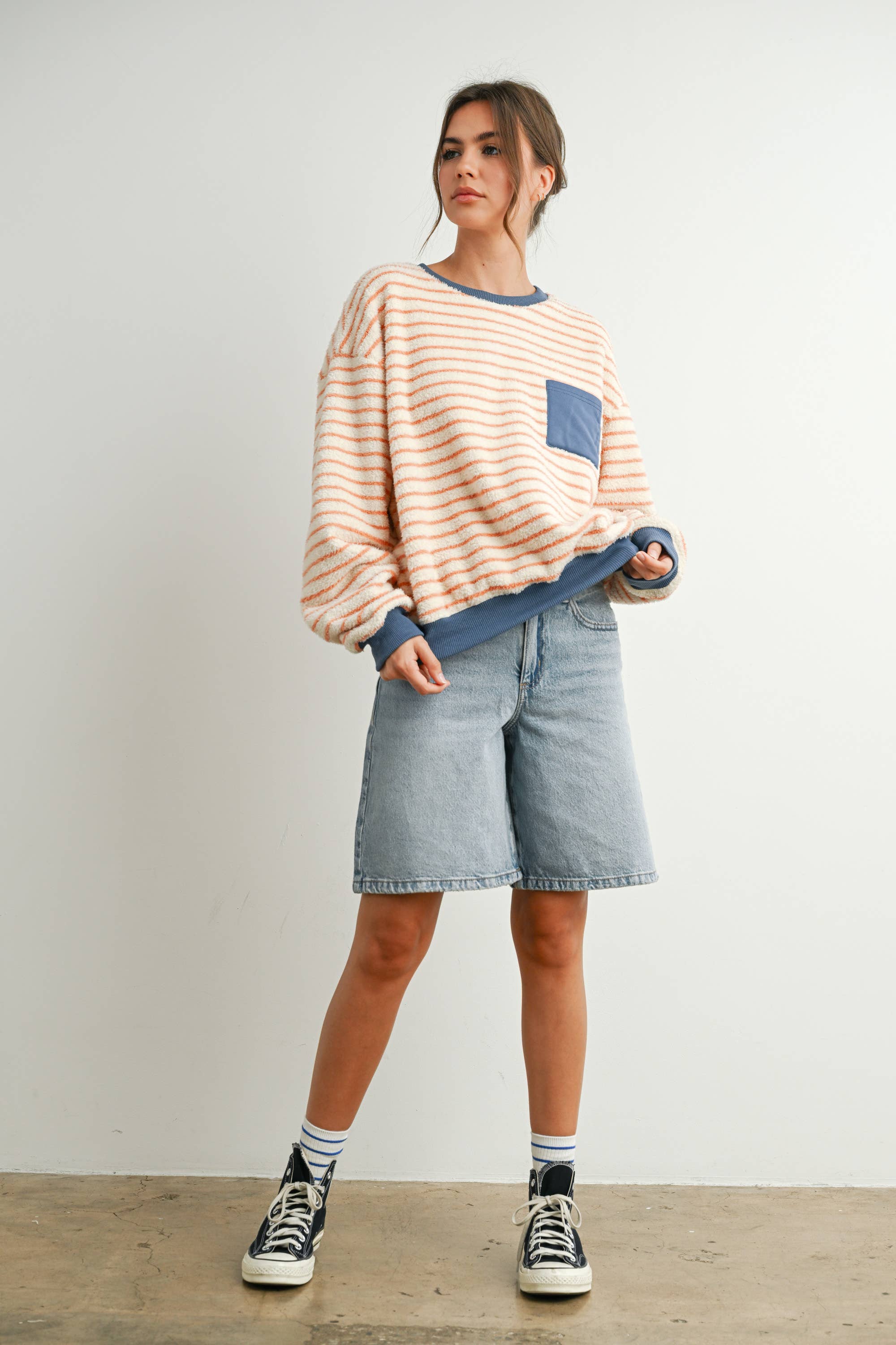 Doni Striped Oversized Crewneck Pullover - Image 11