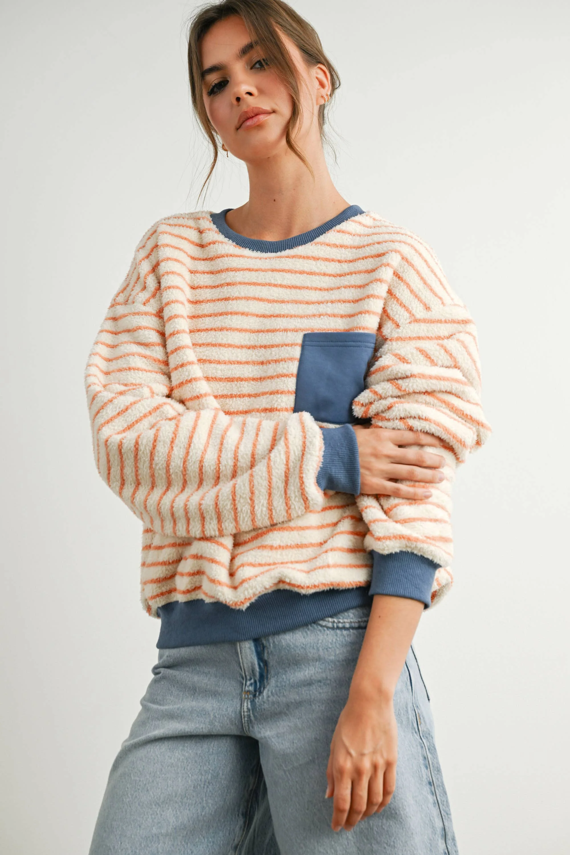 Doni Striped Oversized Crewneck Pullover - Image 4