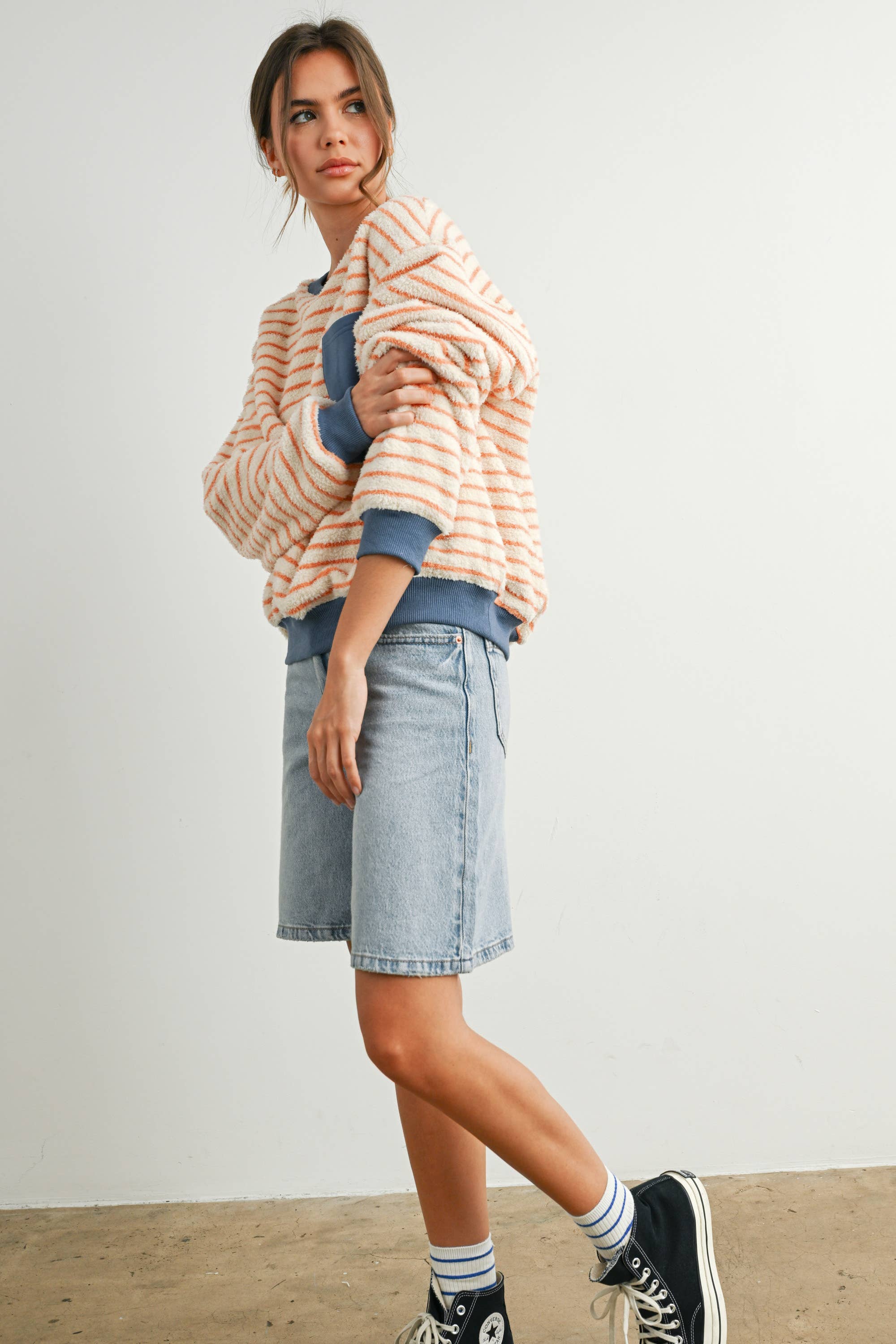 Doni Striped Oversized Crewneck Pullover - Image 8