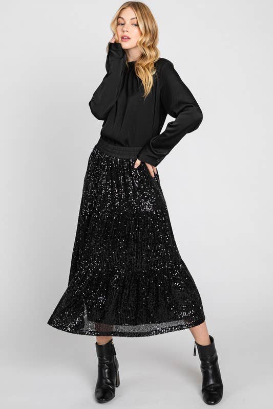 Sequined Midi Skirt - Image 3
