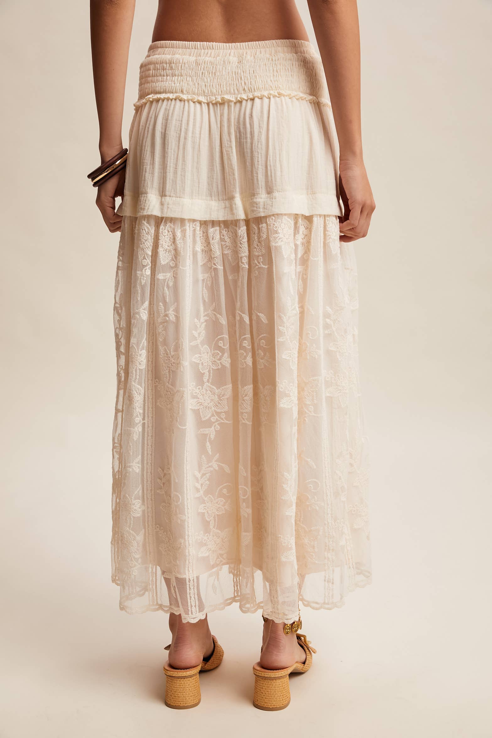 Vintage Floral Embroidered Maxi Skirt - Image 11