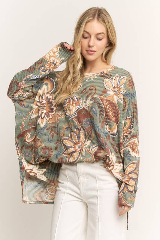 Paisley Urban Ribbed Plus Top - Image 2