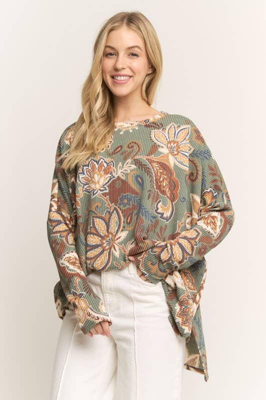 Paisley Urban Ribbed Plus Top - Image 3
