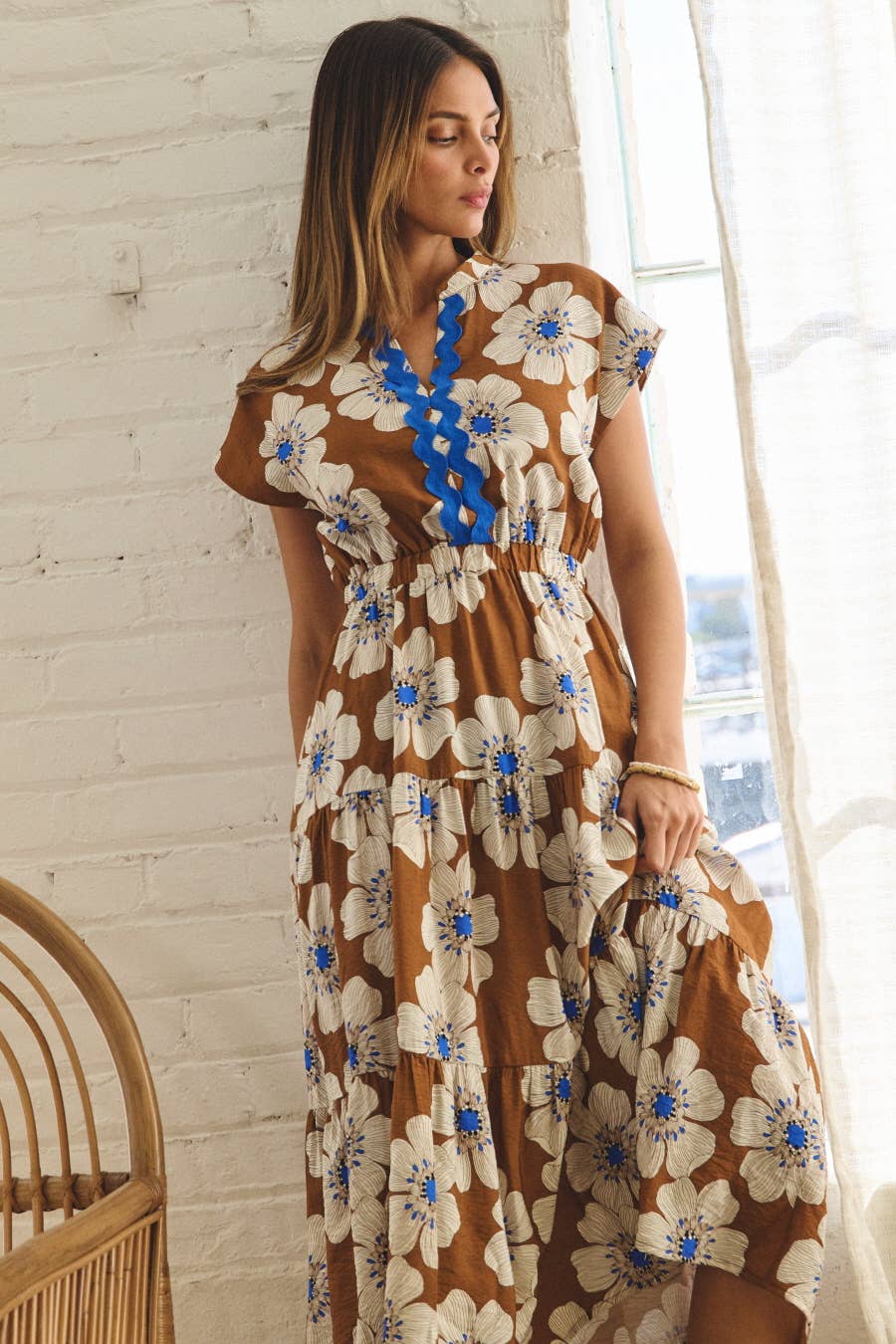 Laura Floral Printed Midi Dress - Image 6