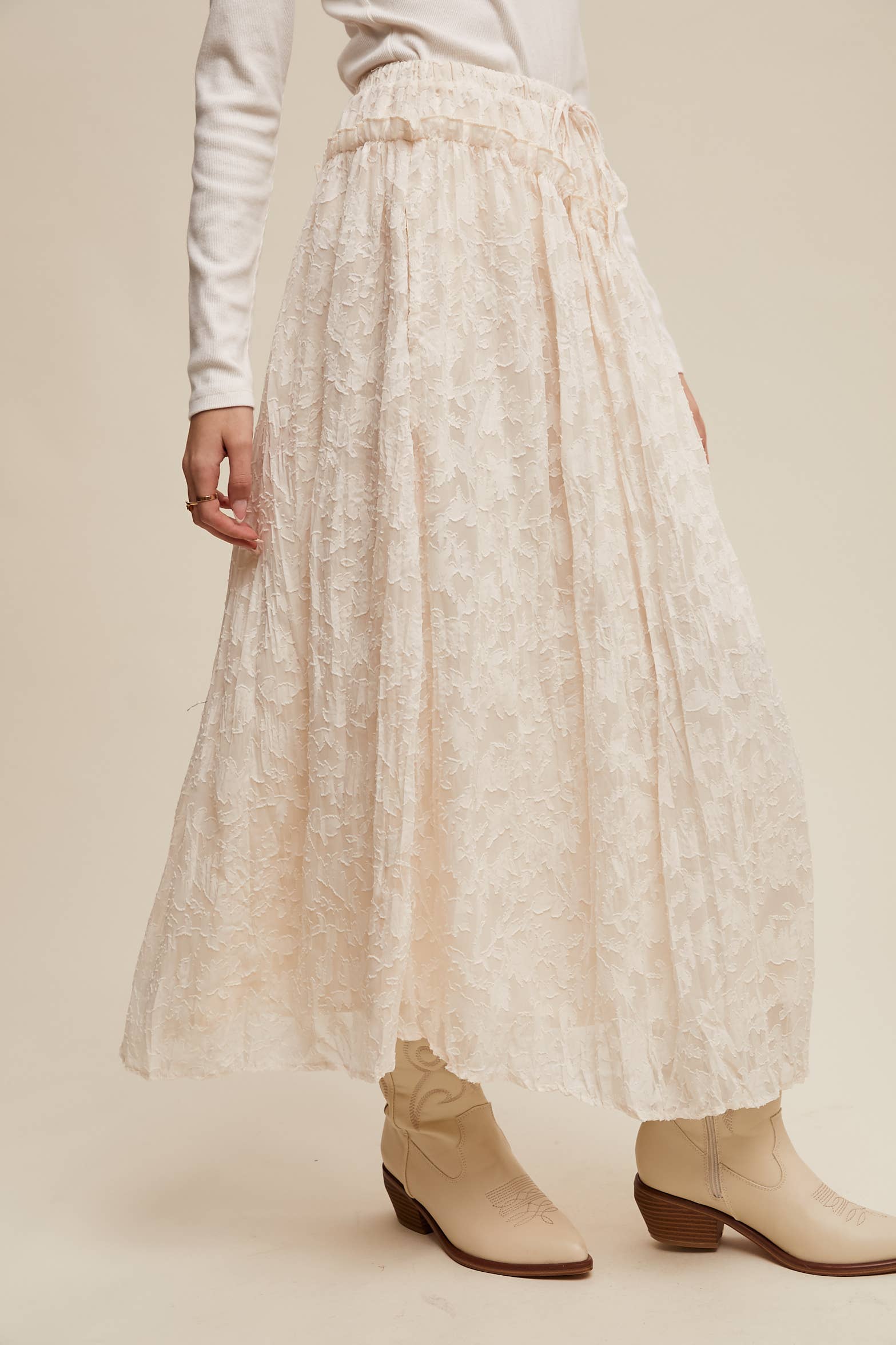Burnout Floral Vintage Skirt - Image 6