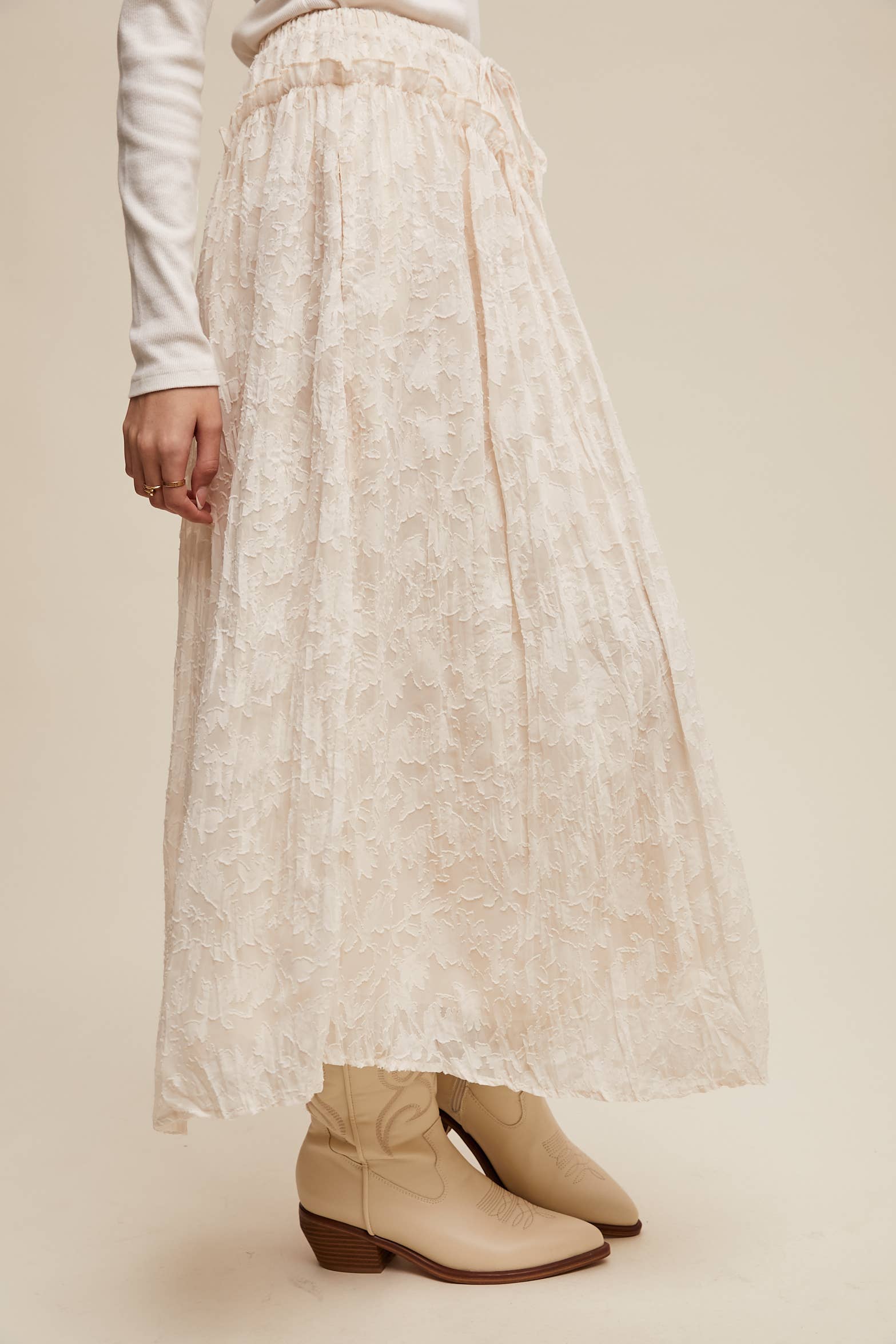 Burnout Floral Vintage Skirt - Image 8