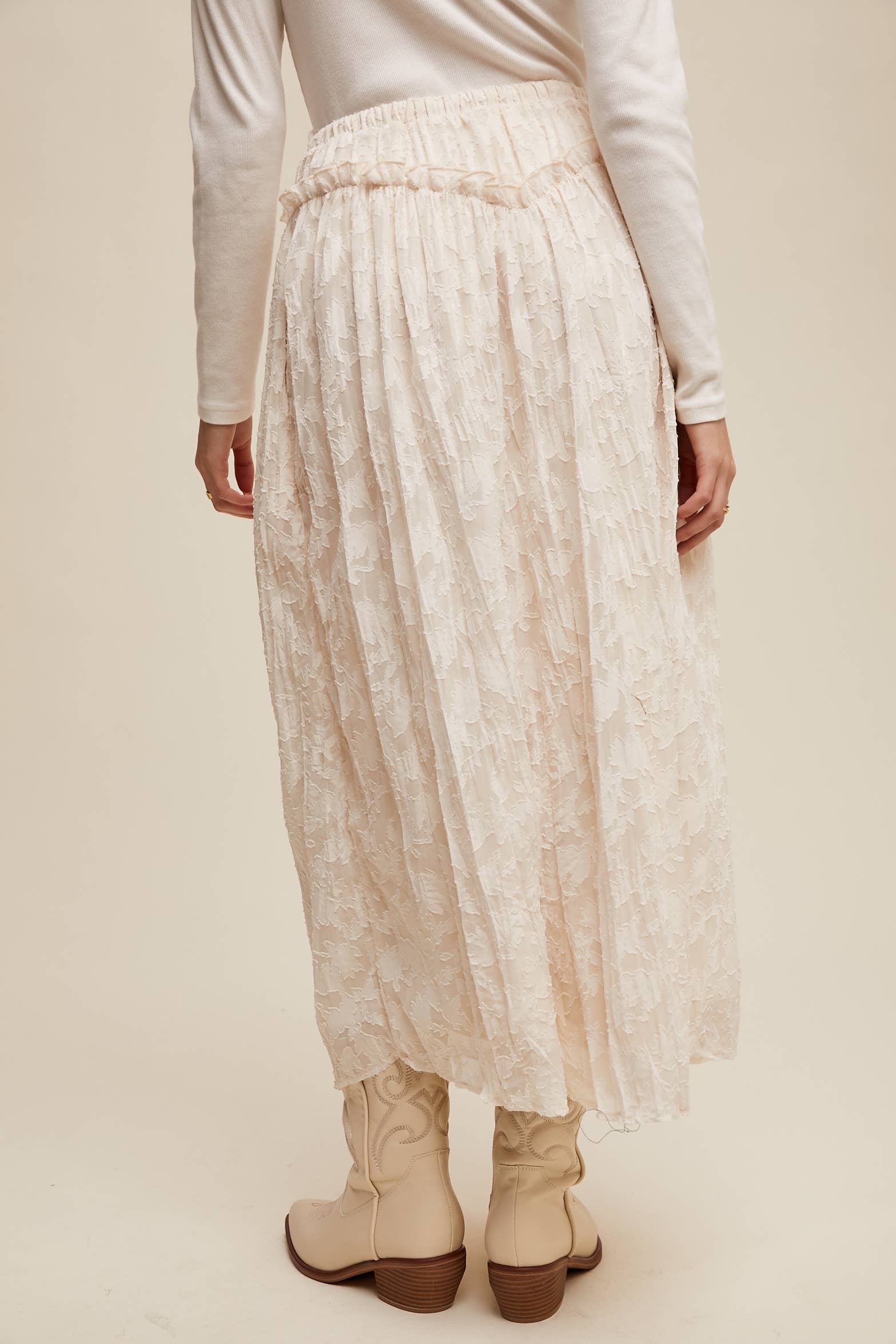 Burnout Floral Vintage Skirt - Image 9