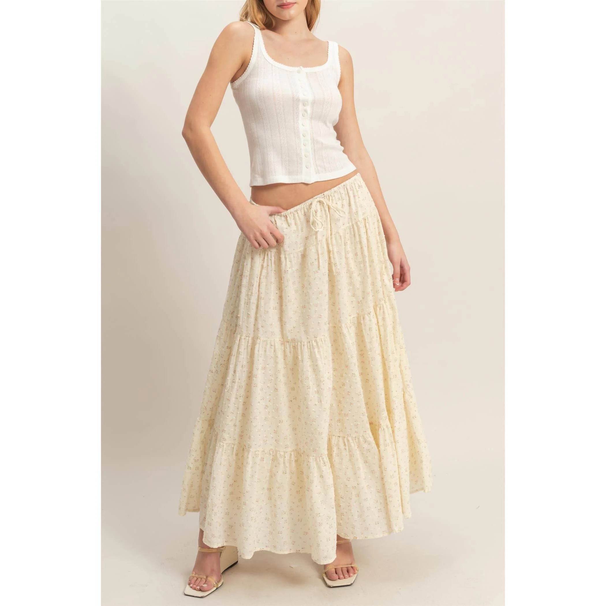Jenny Floral Tiered Skirt - Image 11