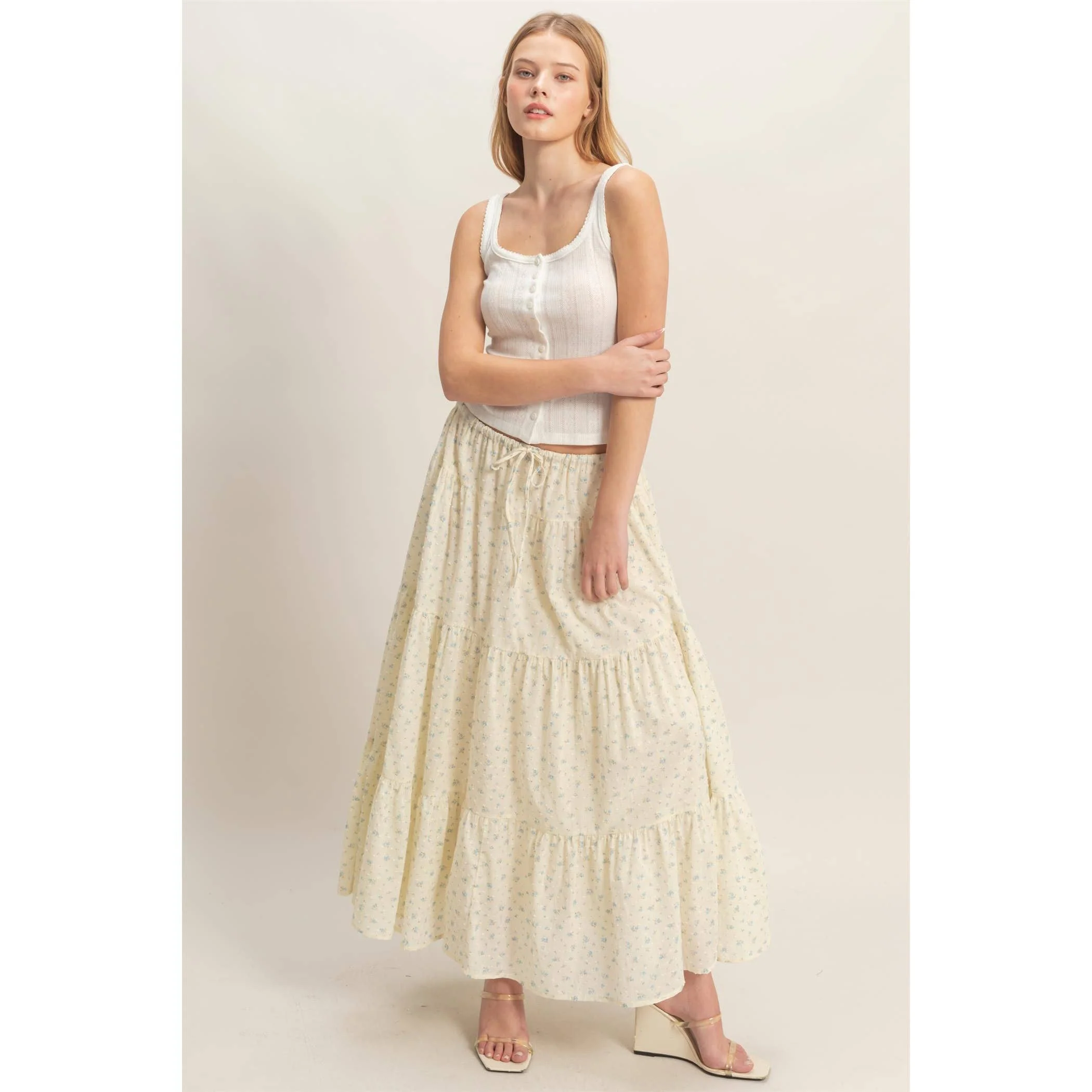 Jenny Floral Tiered Skirt - Image 9