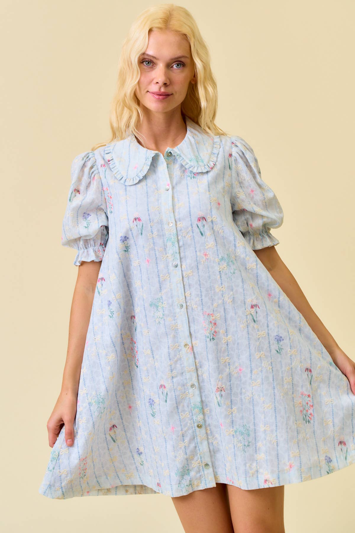 Hadley Embroidered Swing Dress - Image 3