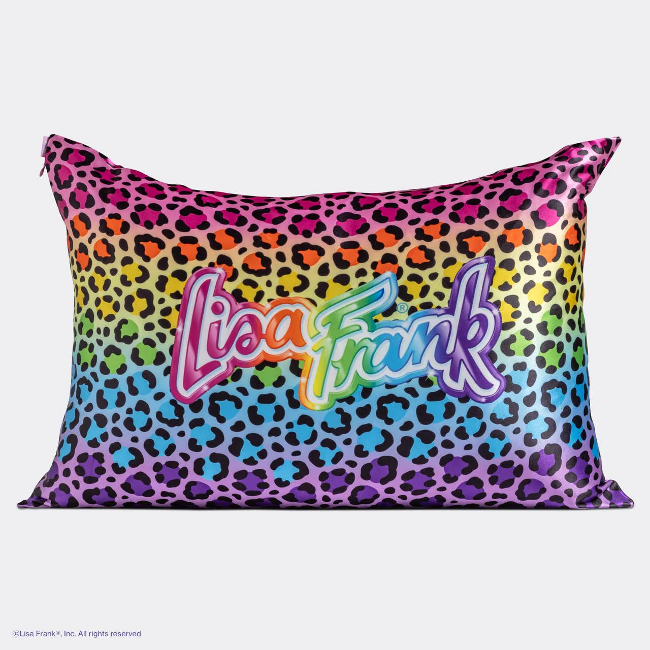 Lisa Frank x Kitsch Standard Satin Pillowcase - Rainbow Leopard - Image 2