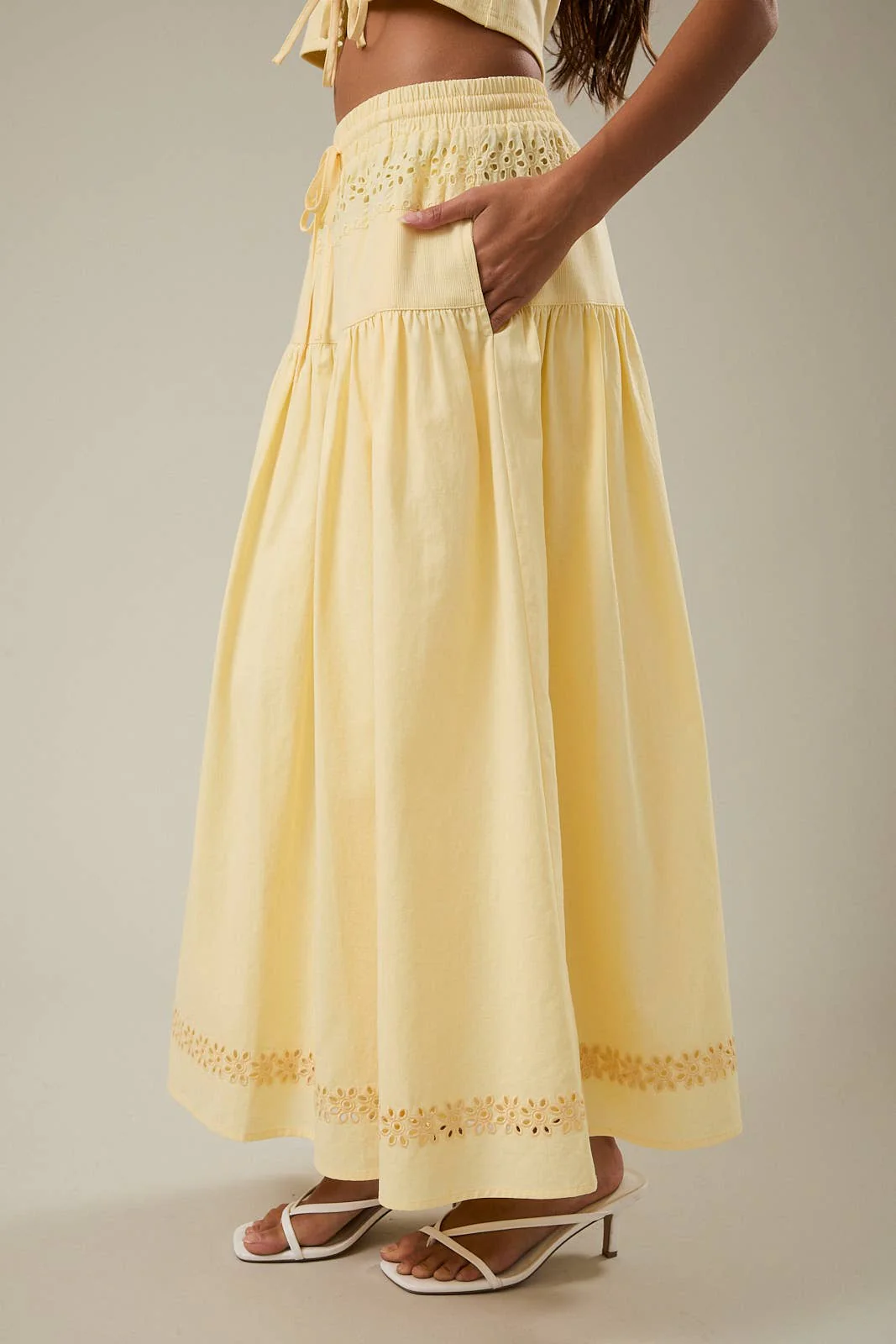 Eyelet Maxi Skirt - Image 4