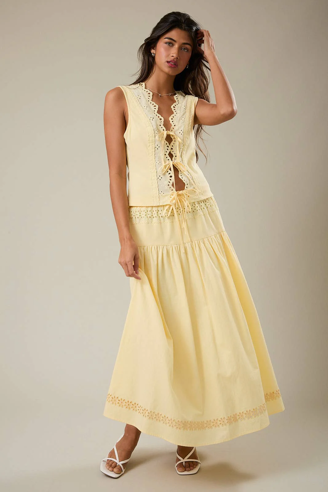 Eyelet Maxi Skirt - Image 6
