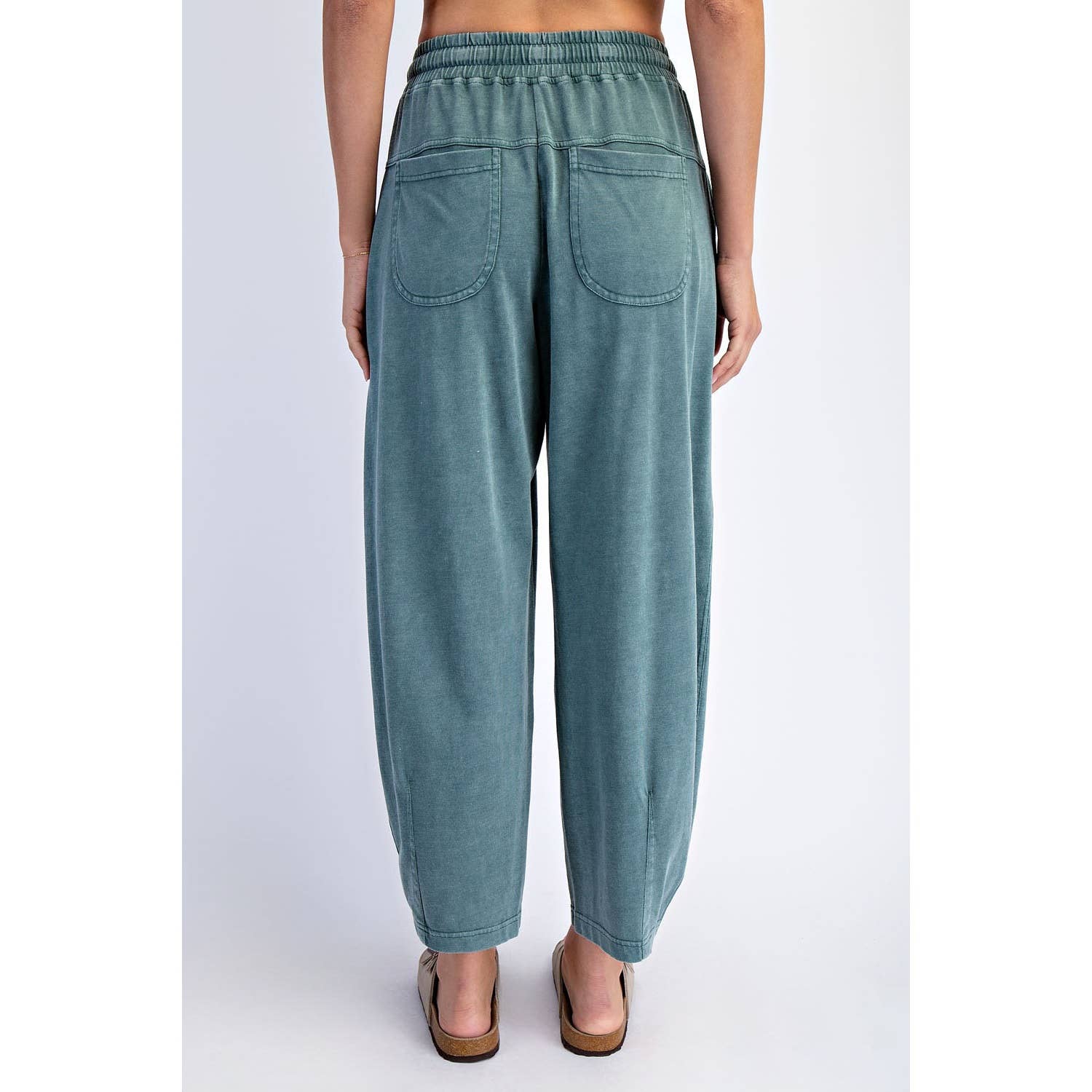 Mineral Washed Cotton Barrel Pant - Image 2