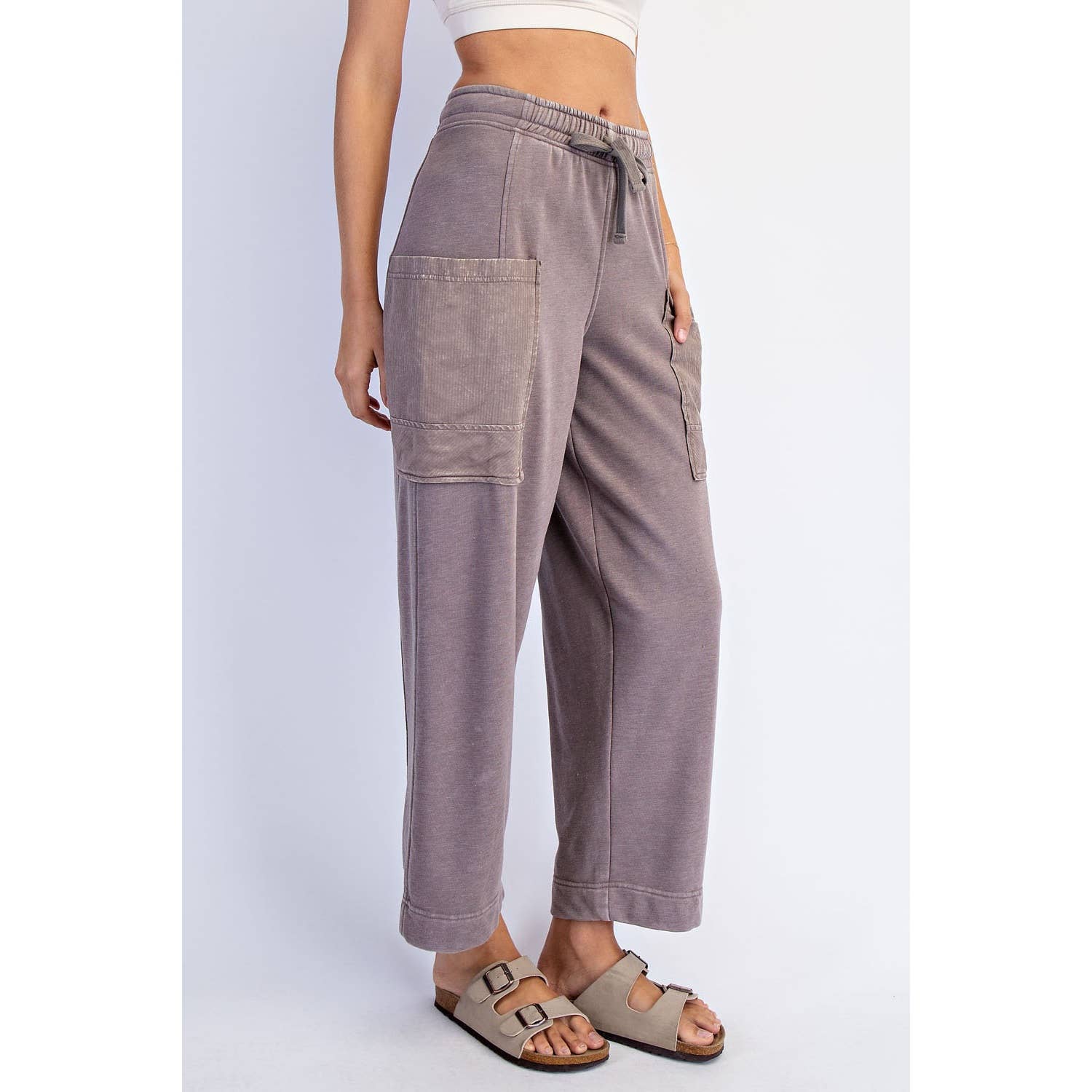 Mineral Washed French Terry Cargo Pant - Image 3