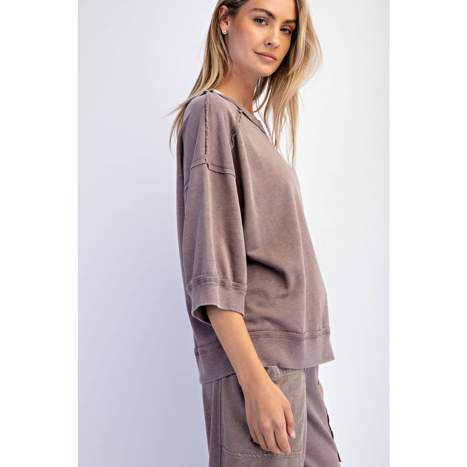 Mineral Washed French Terry Top - Image 3