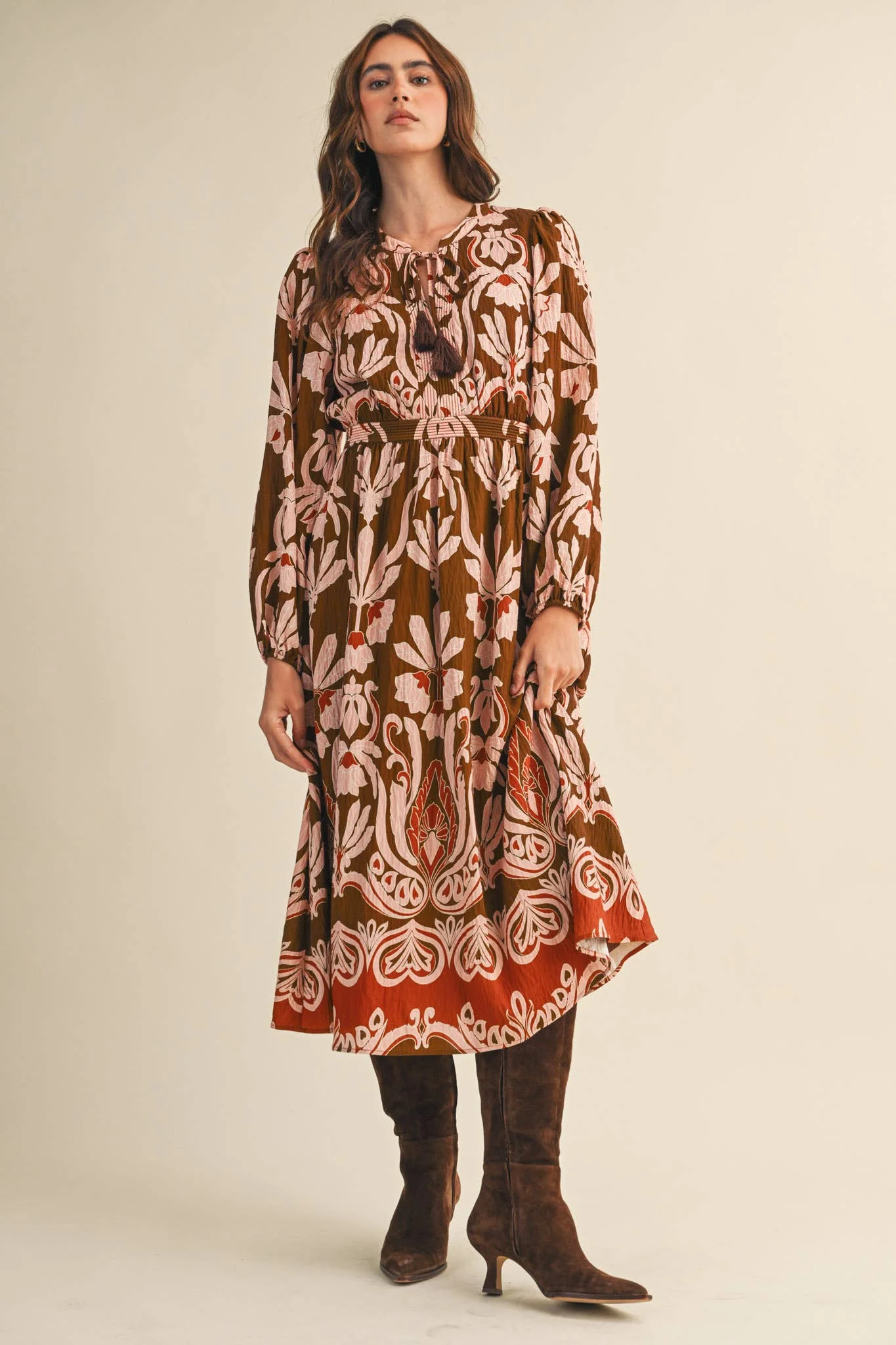 Sally Floral Print Midi Dress