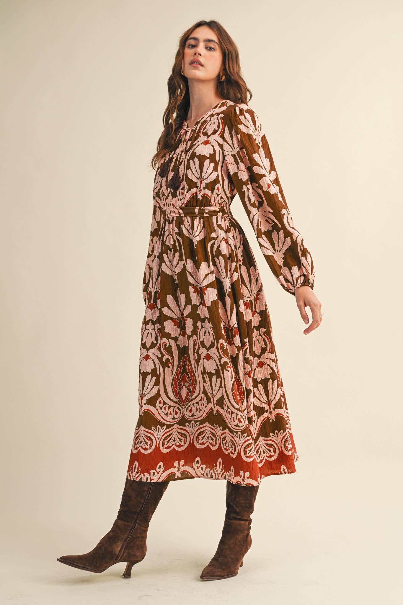 Sally Floral Print Midi Dress - Image 10