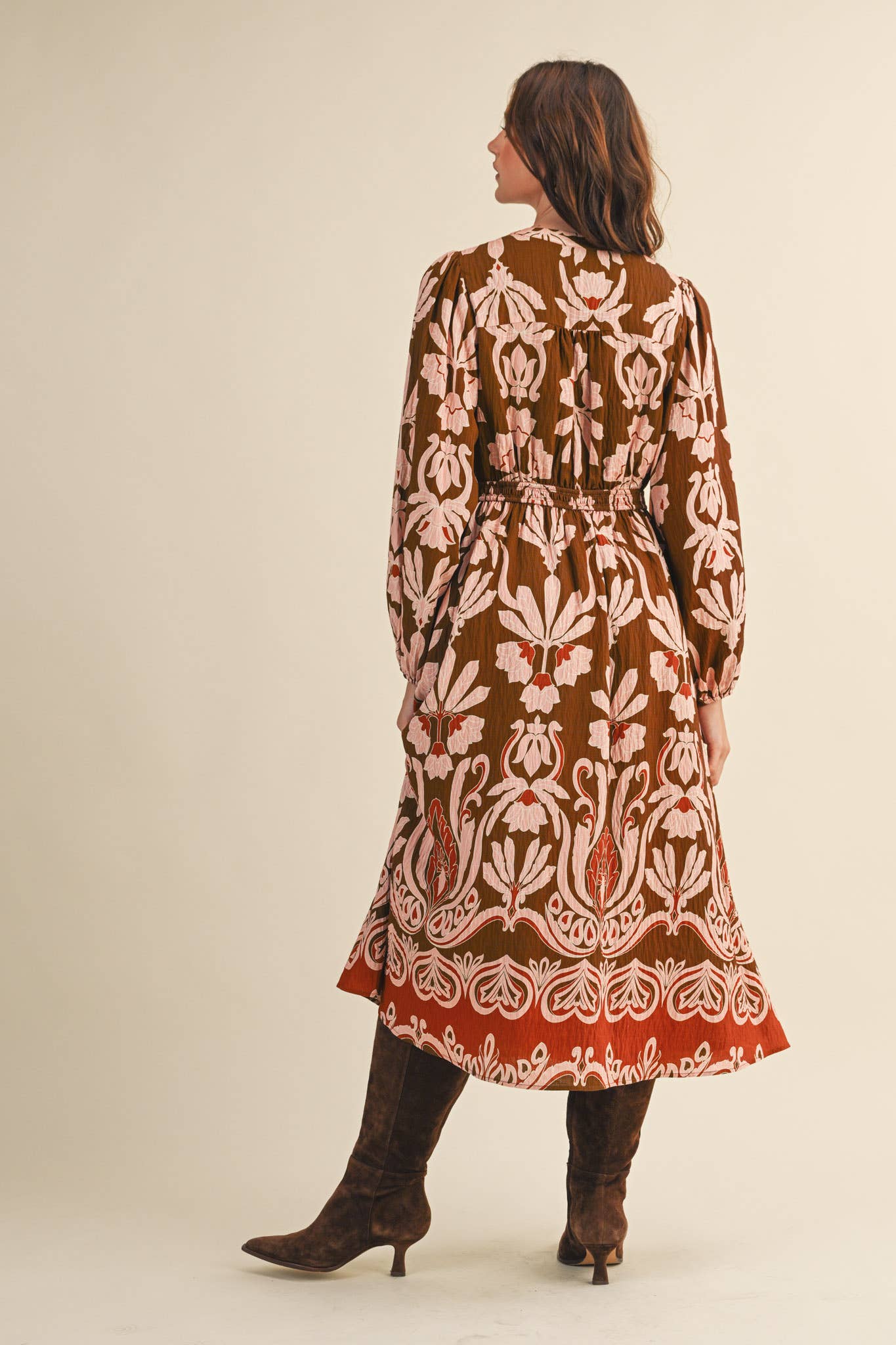 Sally Floral Print Midi Dress - Image 12
