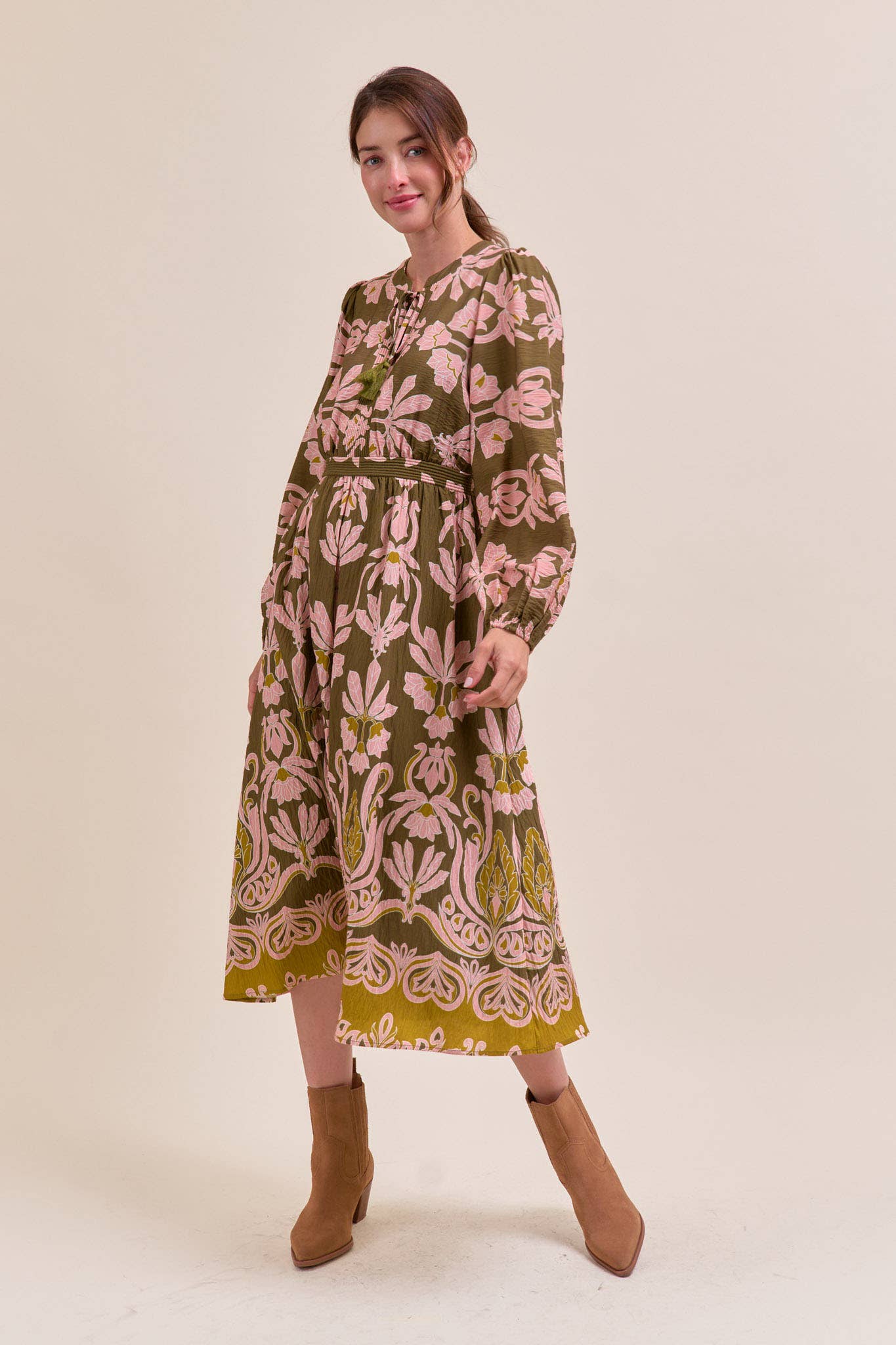 Sally Floral Print Midi Dress - Image 14