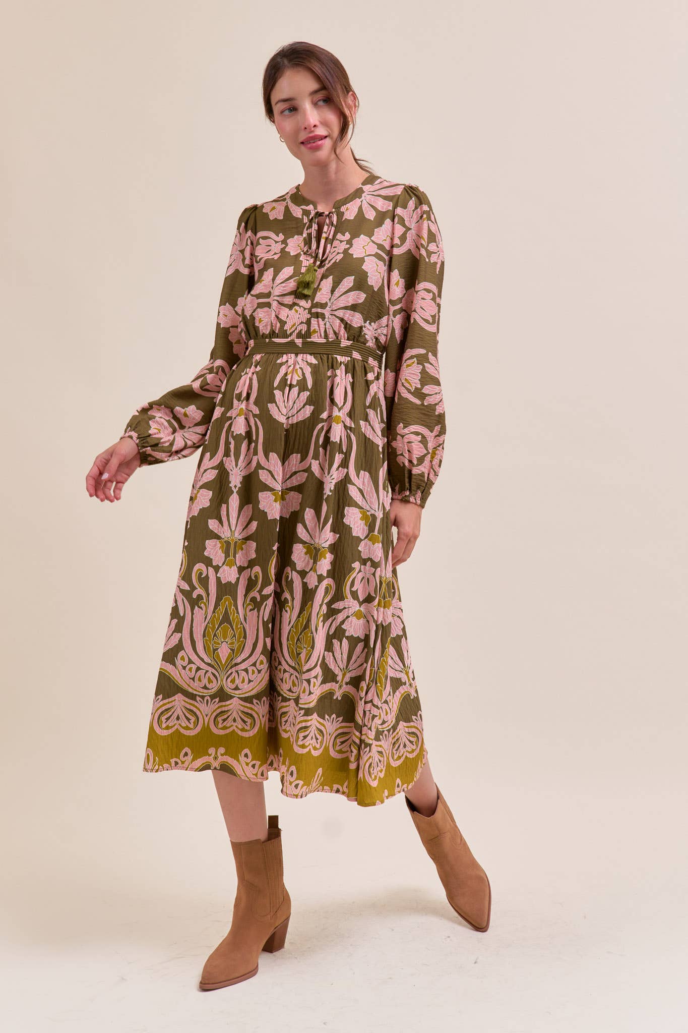 Sally Floral Print Midi Dress - Image 16