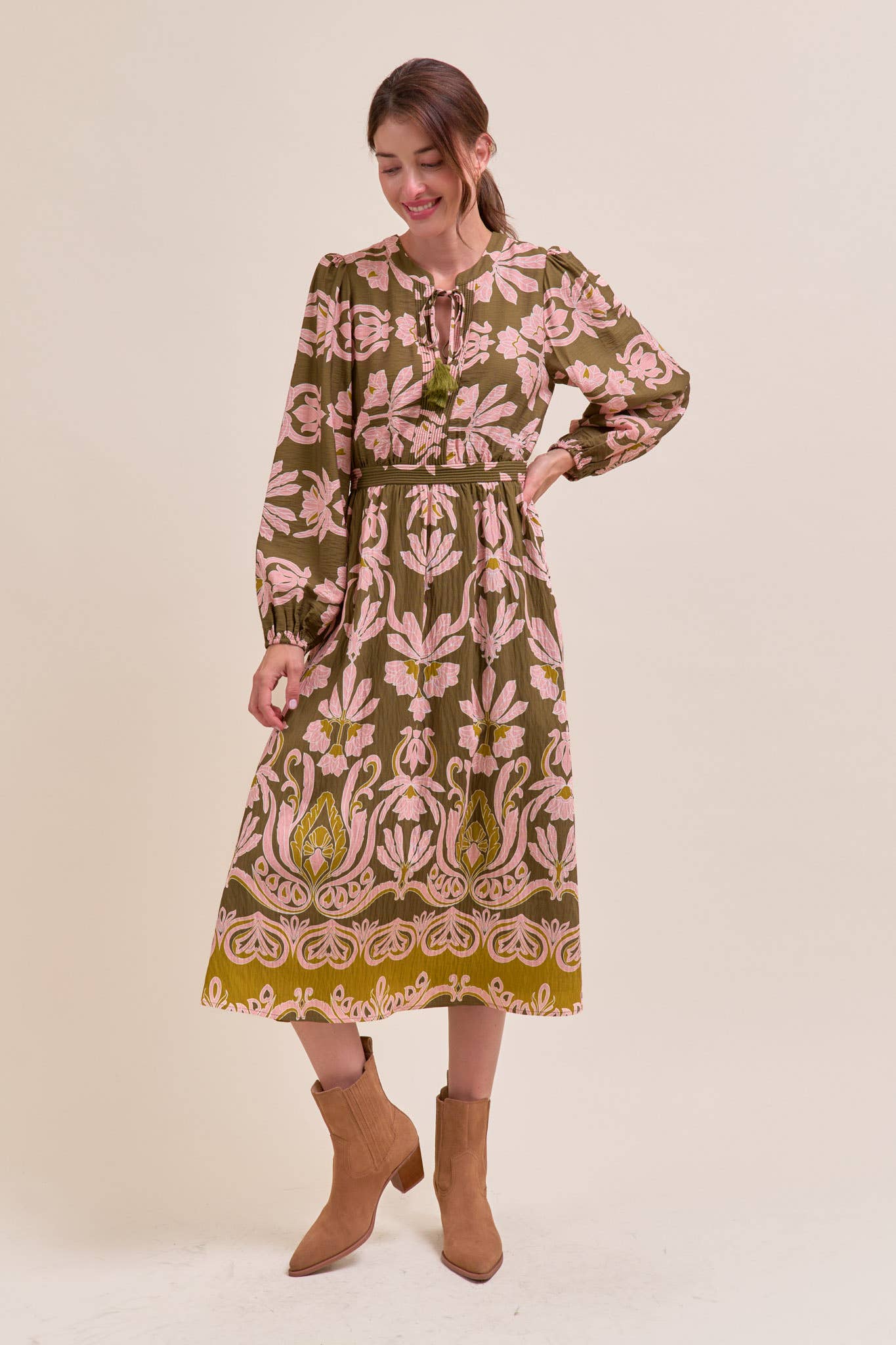Sally Floral Print Midi Dress - Image 17