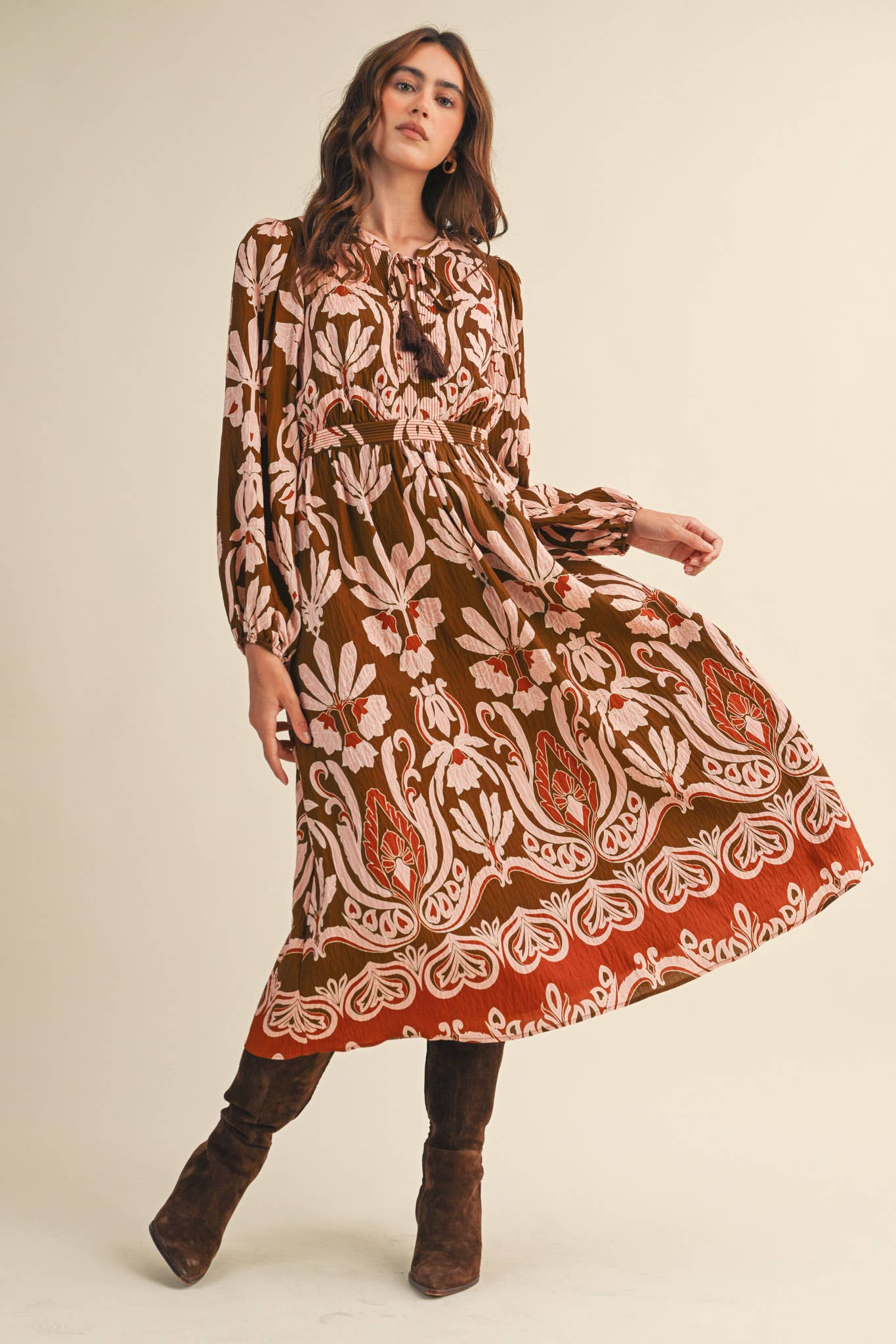 Sally Floral Print Midi Dress - Image 8