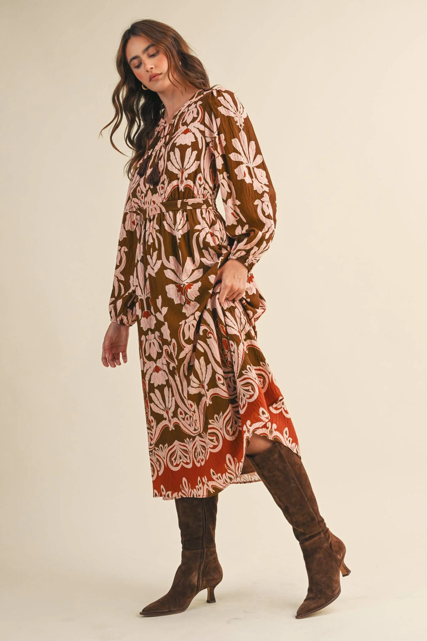 Sally Floral Print Midi Dress - Image 9