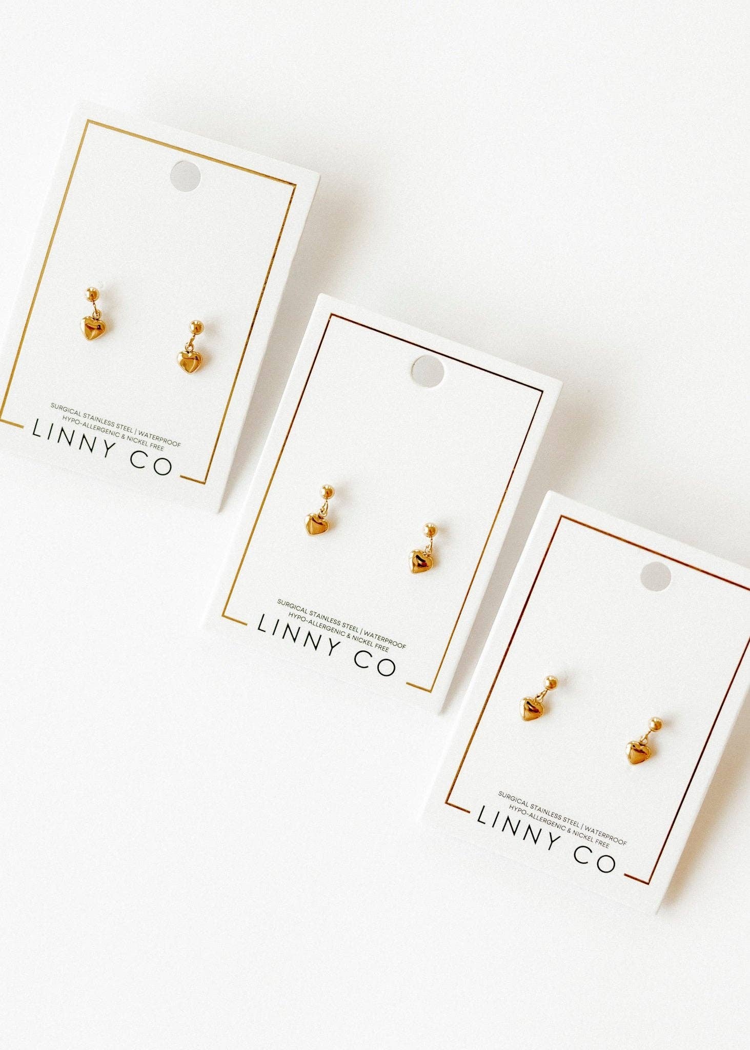 Screwback Stud Earrings - Millie Heart - Image 10