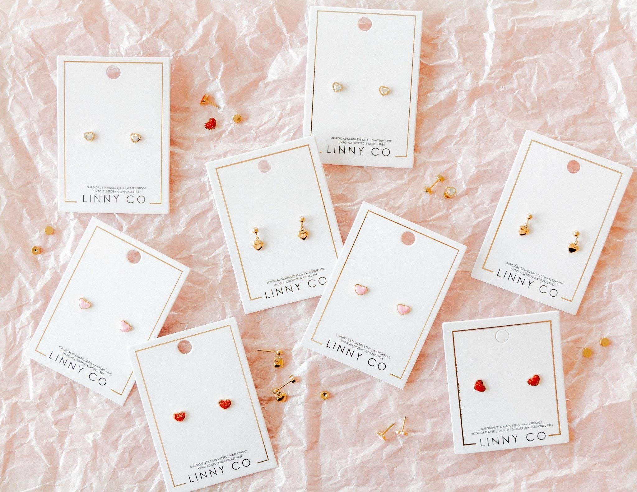 Screwback Stud Earrings - Millie Heart - Image 13