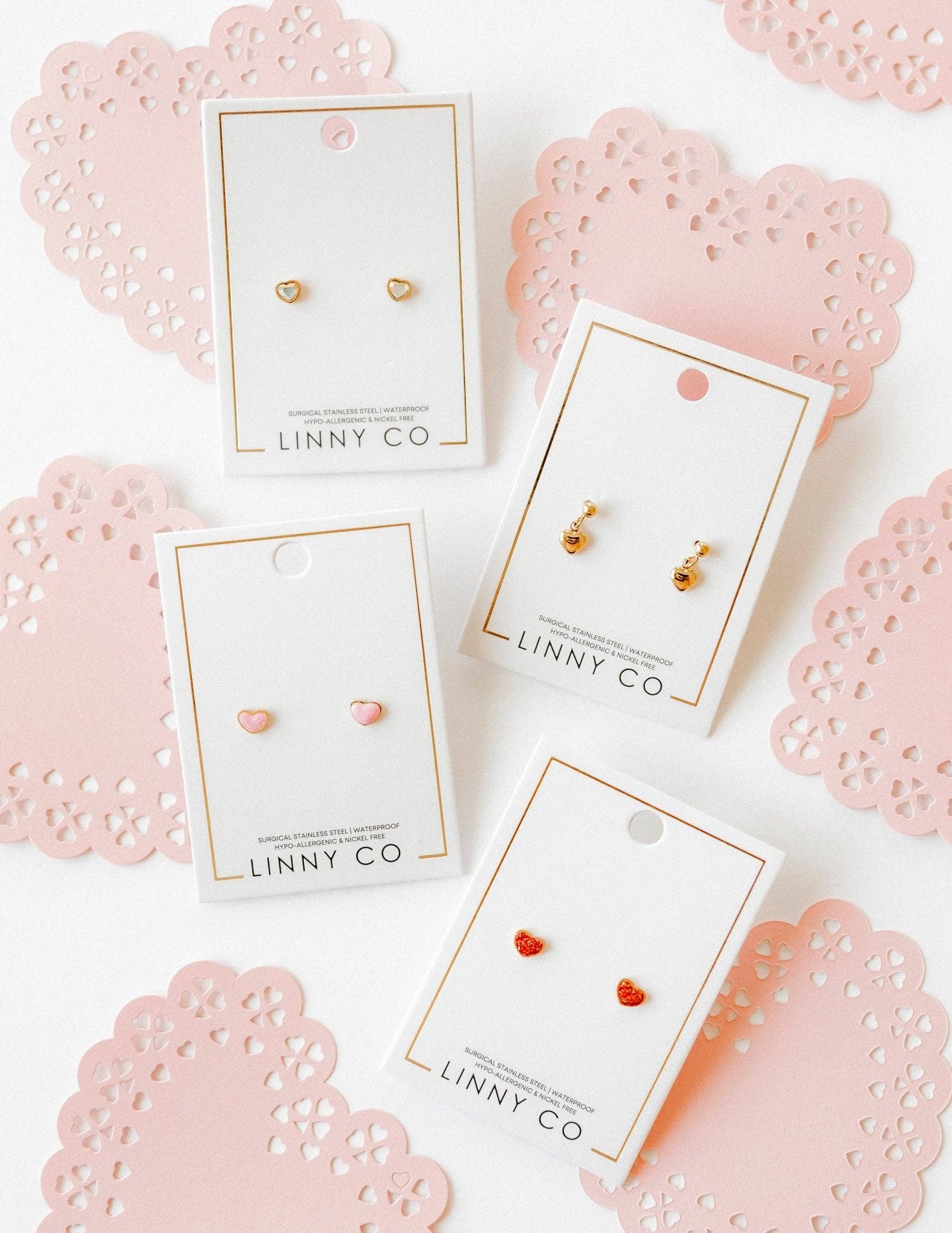 Screwback Stud Earrings - Millie Heart - Image 15