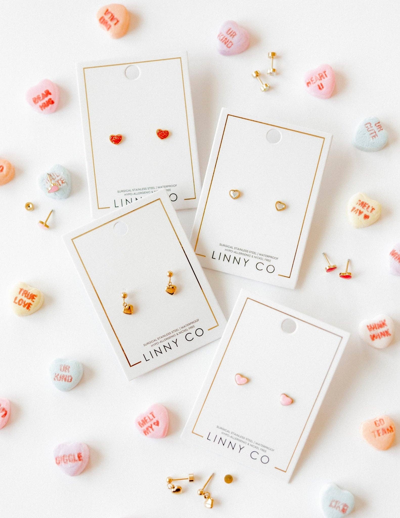 Screwback Stud Earrings - Millie Heart - Image 16