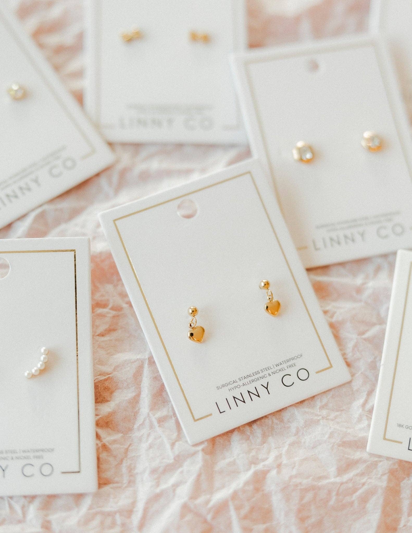 Screwback Stud Earrings - Millie Heart - Image 18