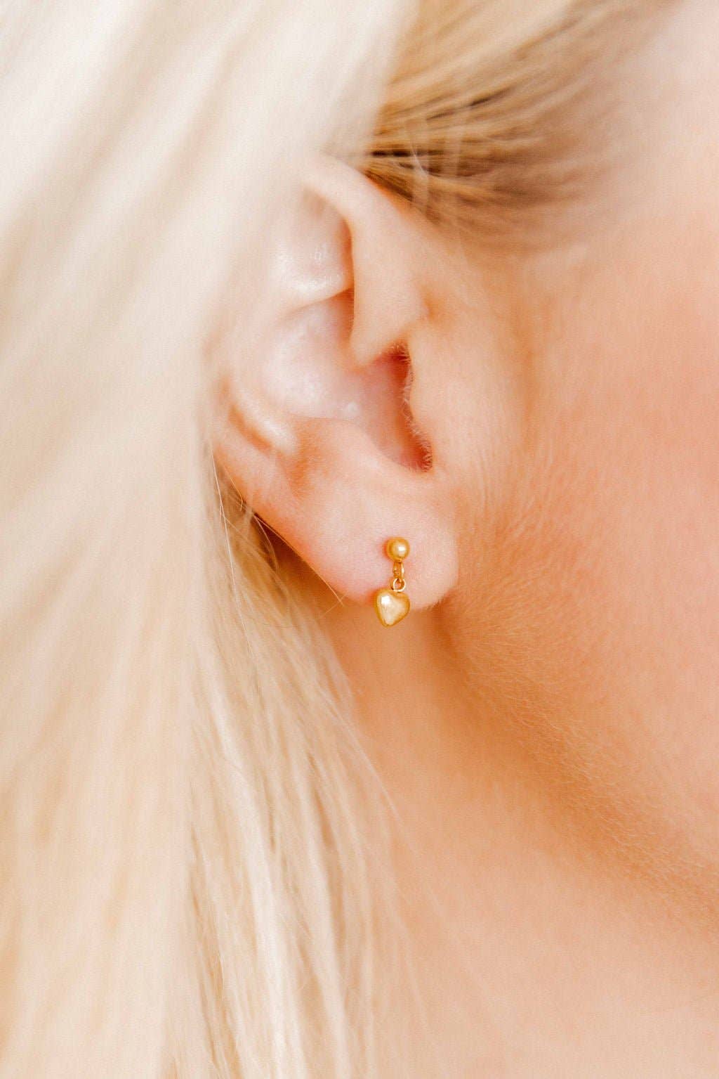 Screwback Stud Earrings - Millie Heart - Image 2
