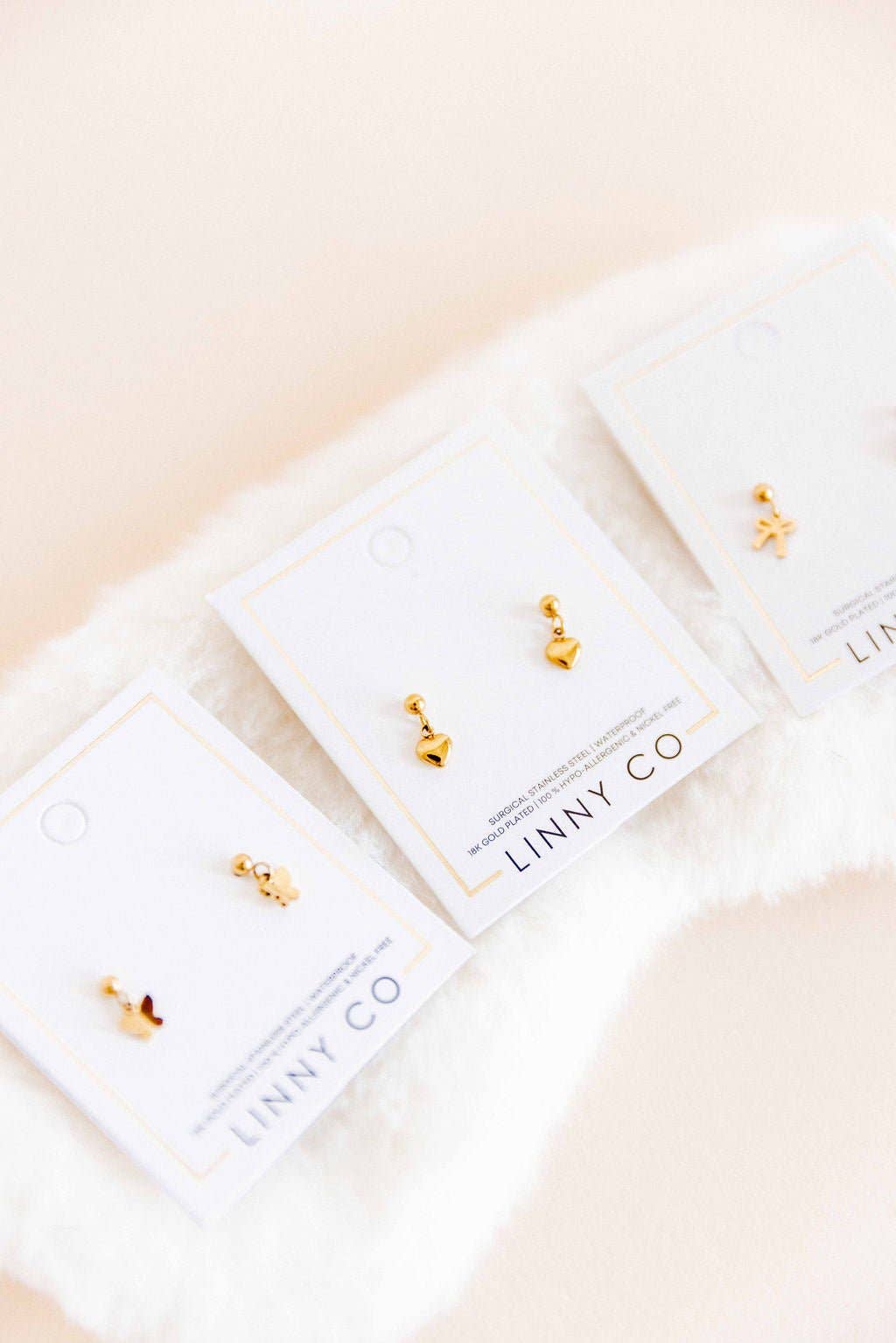 Screwback Stud Earrings - Millie Heart - Image 5