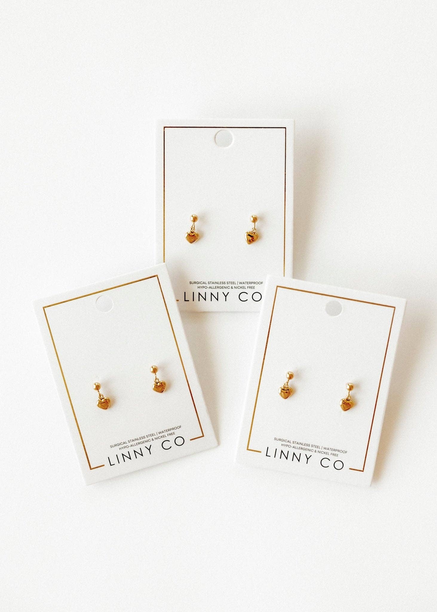 Screwback Stud Earrings - Millie Heart - Image 9