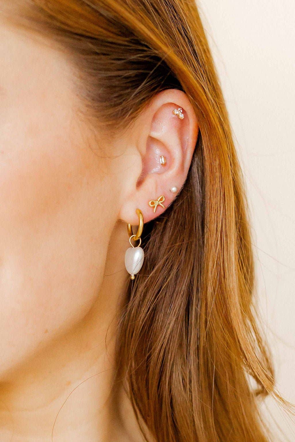 Screwback Stud Earrings - Sadie - Gold - Image 8
