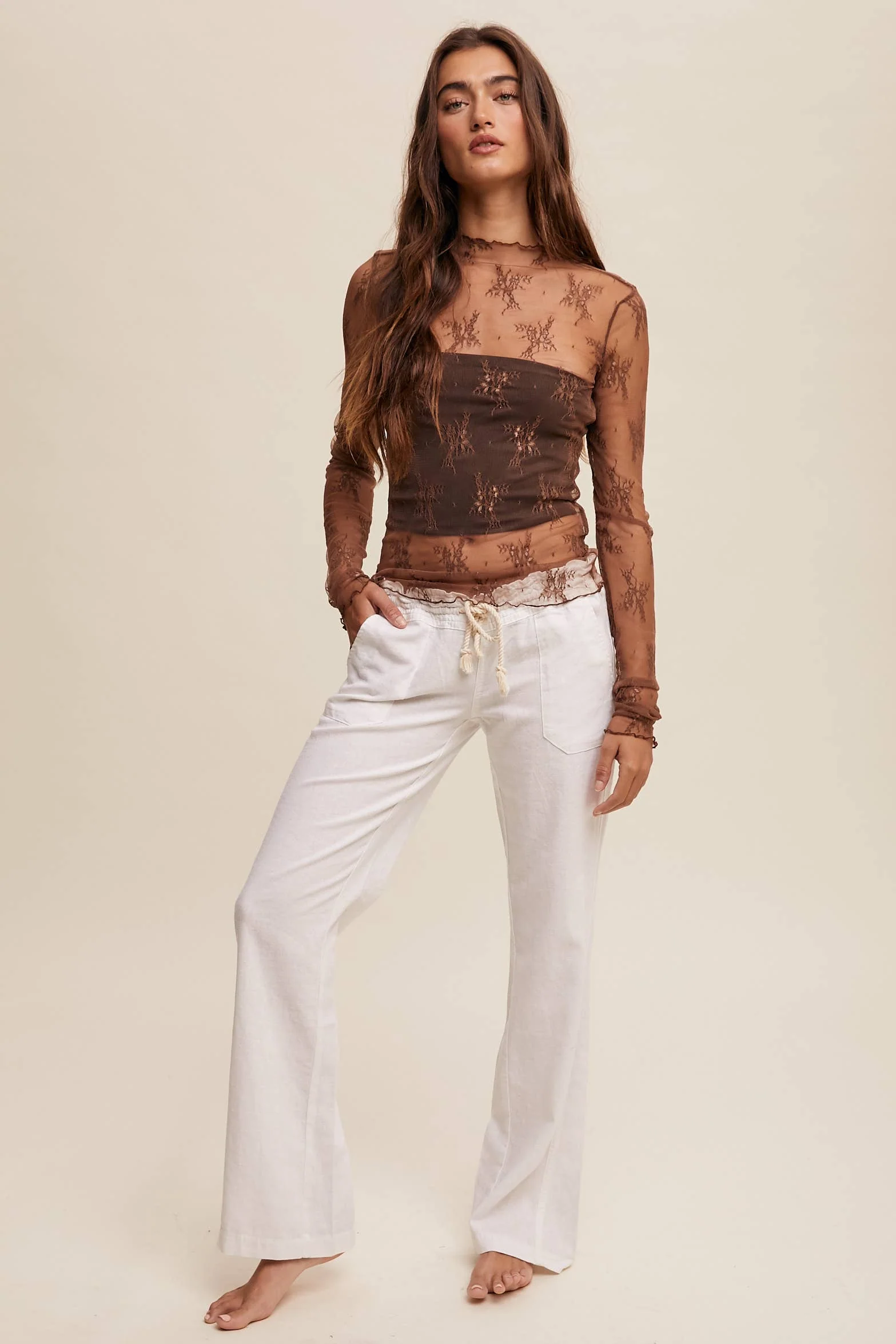 Sheer Lace Layering Top - Image 11