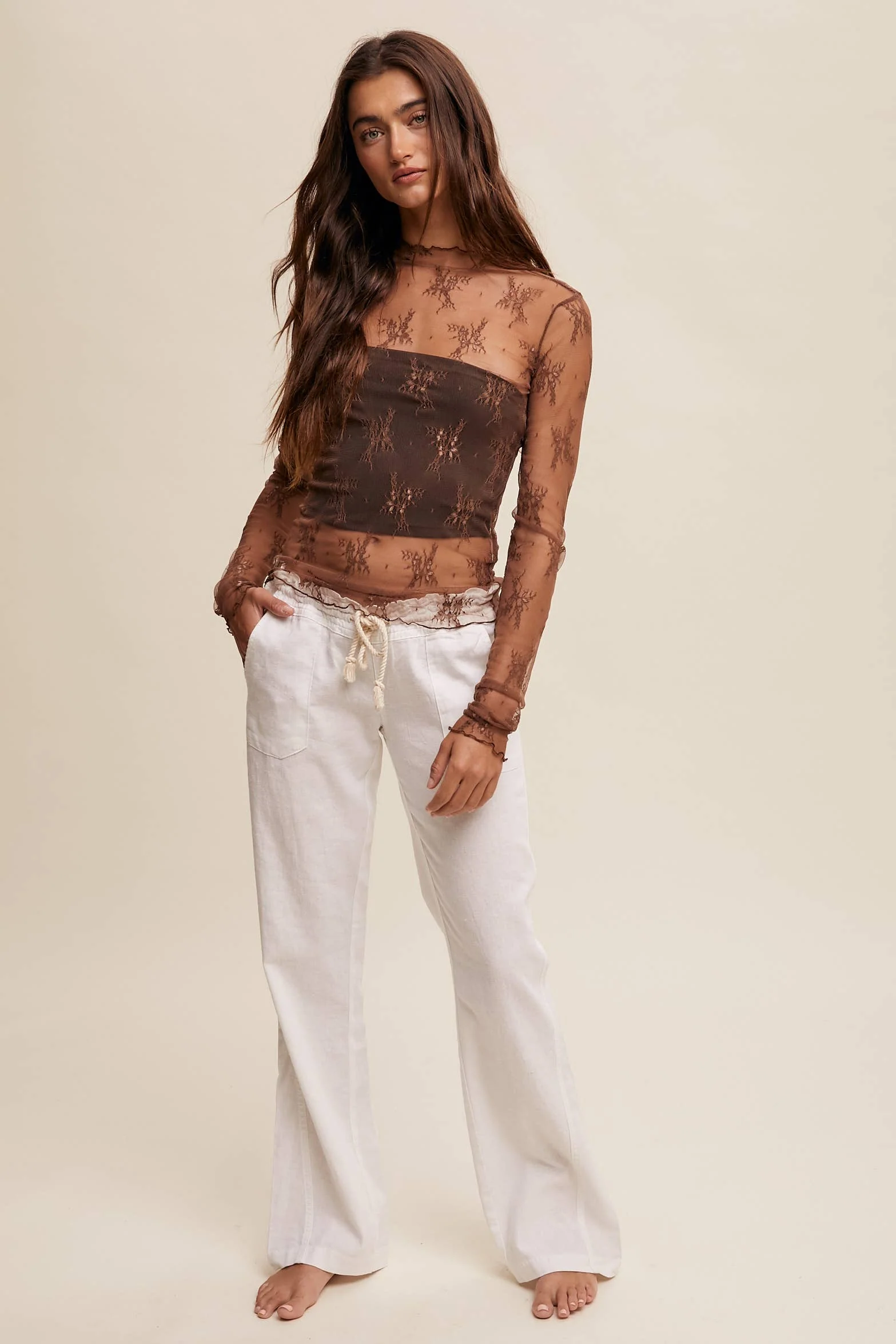 Sheer Lace Layering Top - Image 12