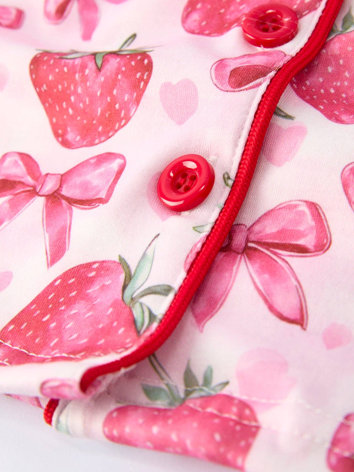 Strawberries and Bows PJ set - Image 8